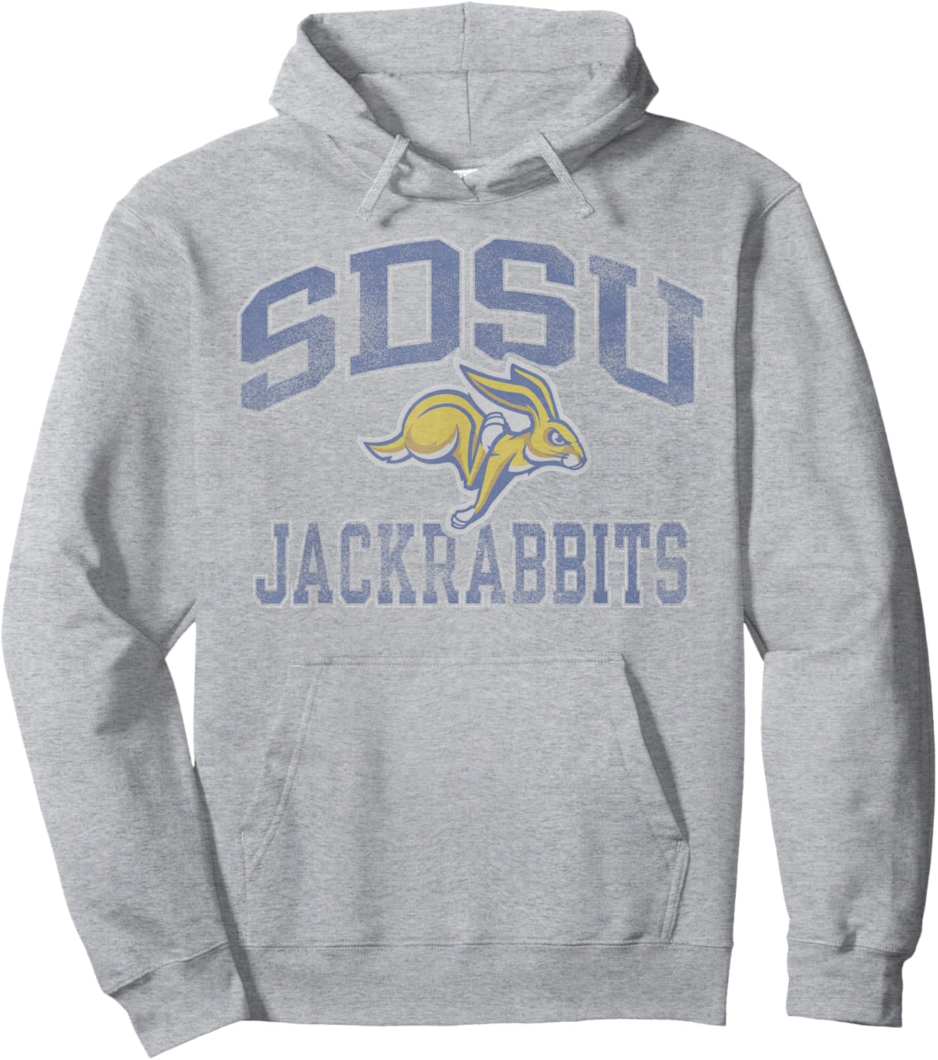 South Dakota State Jackrabbits Vintage Worn Gray Hoodie - Hoodie | Ash