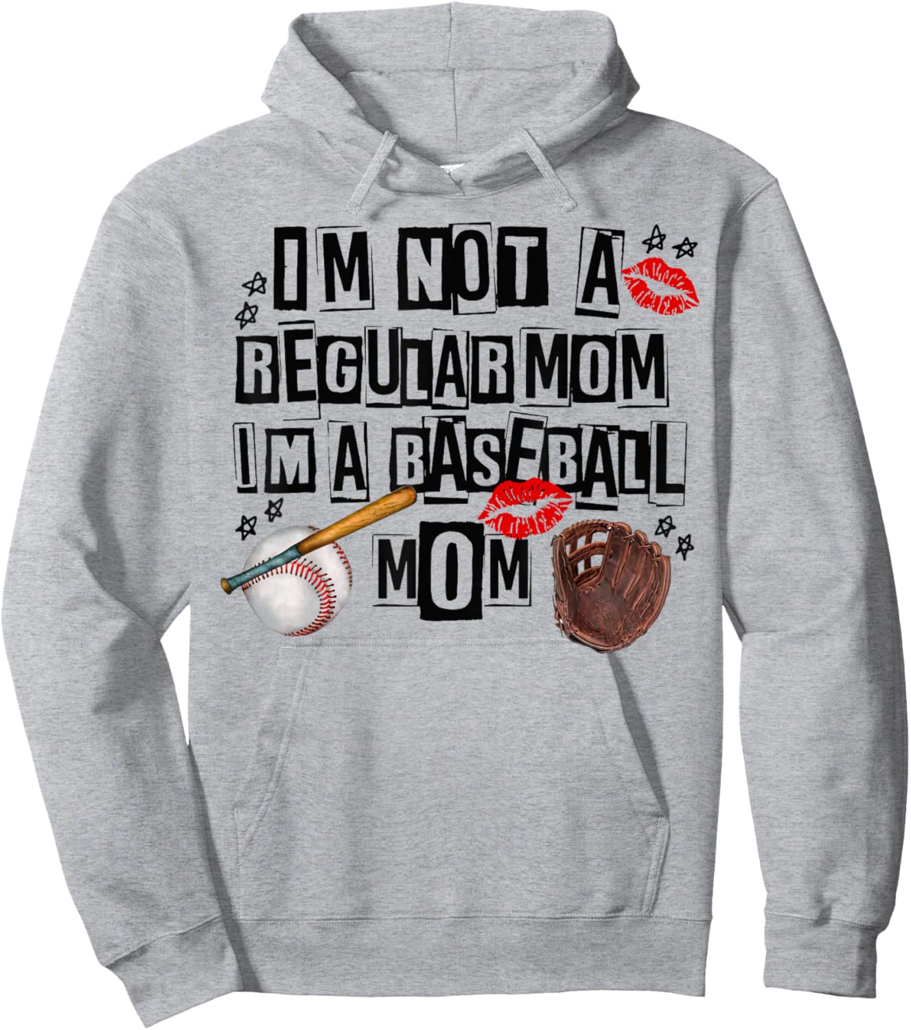 I'm Not A Regular Mom I'm A Baseball Mom Mother's Day Hoodie - Hoodie | Ash