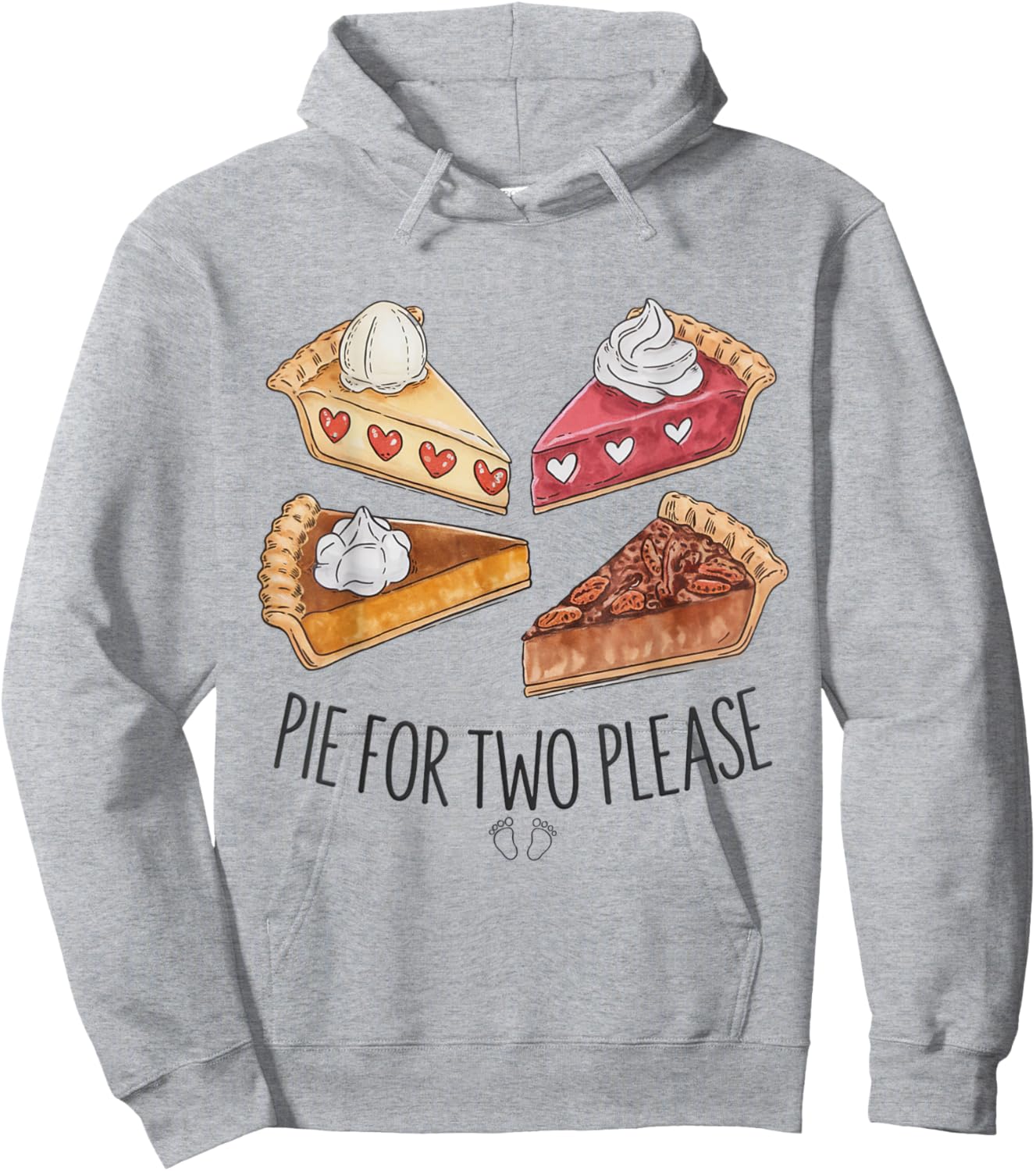 Eating Pumpkin Pie For Two Thanksgiving Pregnancy Hoodie - Hoodie | Ash