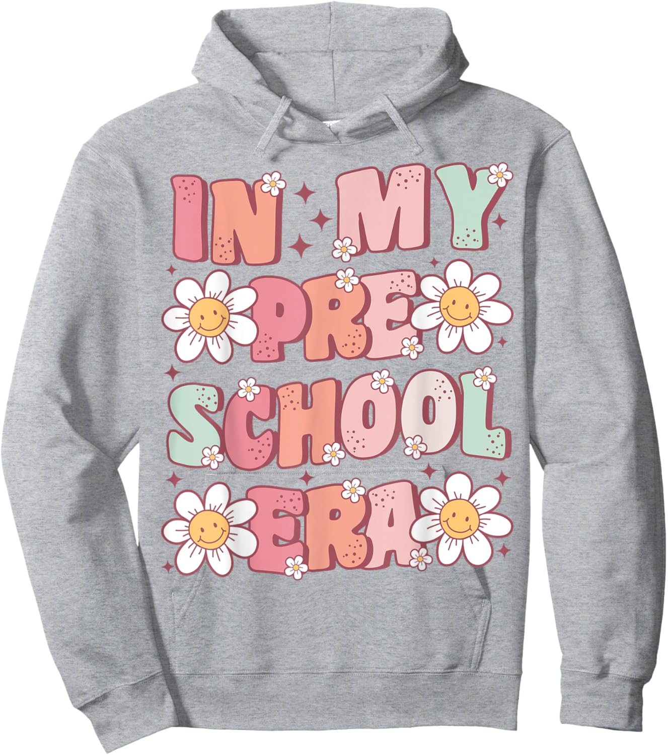 In My Preschool Era Retro Cute Groovy Pre K Back to School Hoodie - Hoodie | Ash
