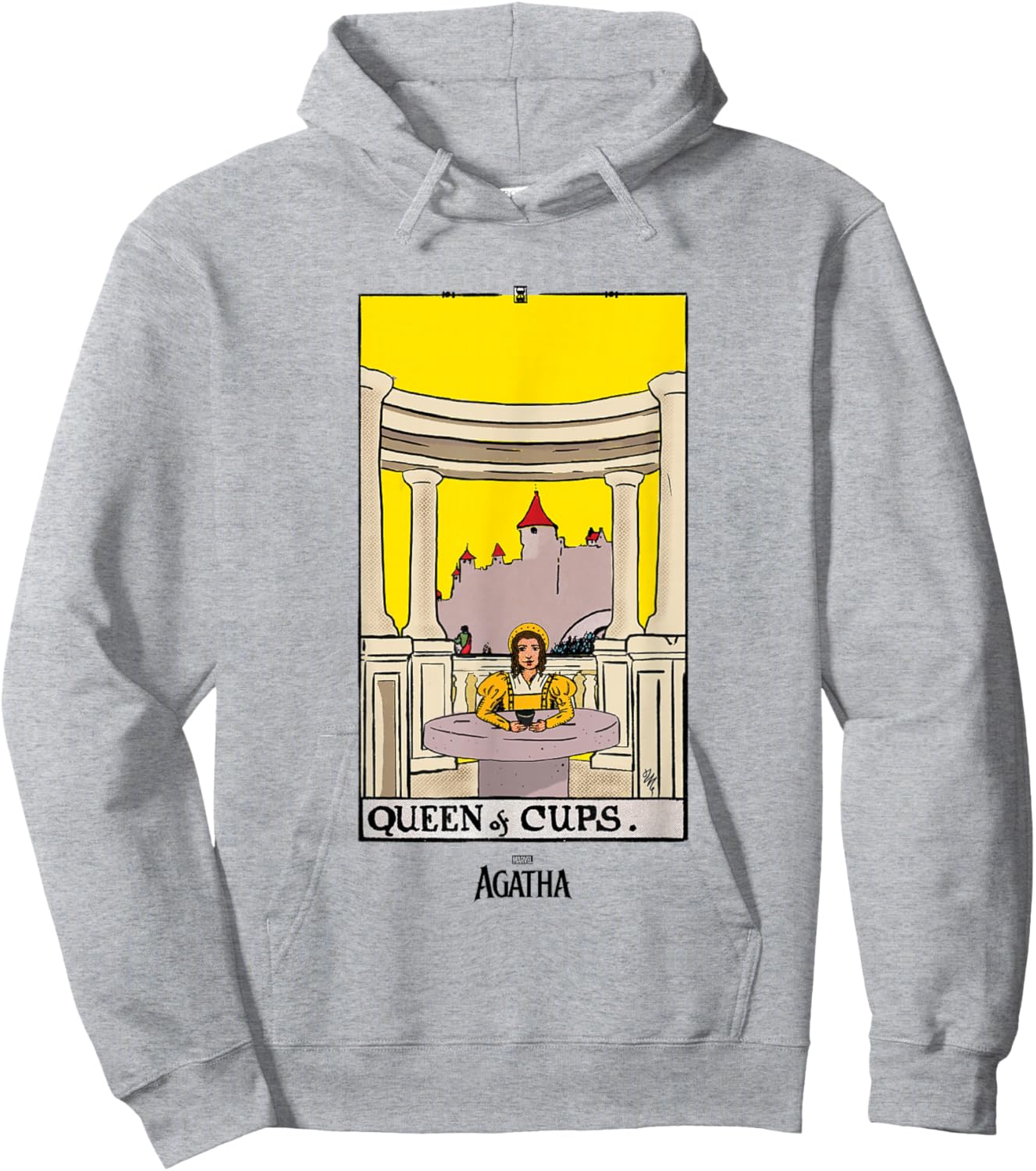 Marvel Agatha All Along Queen of Cups Vintage Tarot Card Hoodie - Hoodie | Ash
