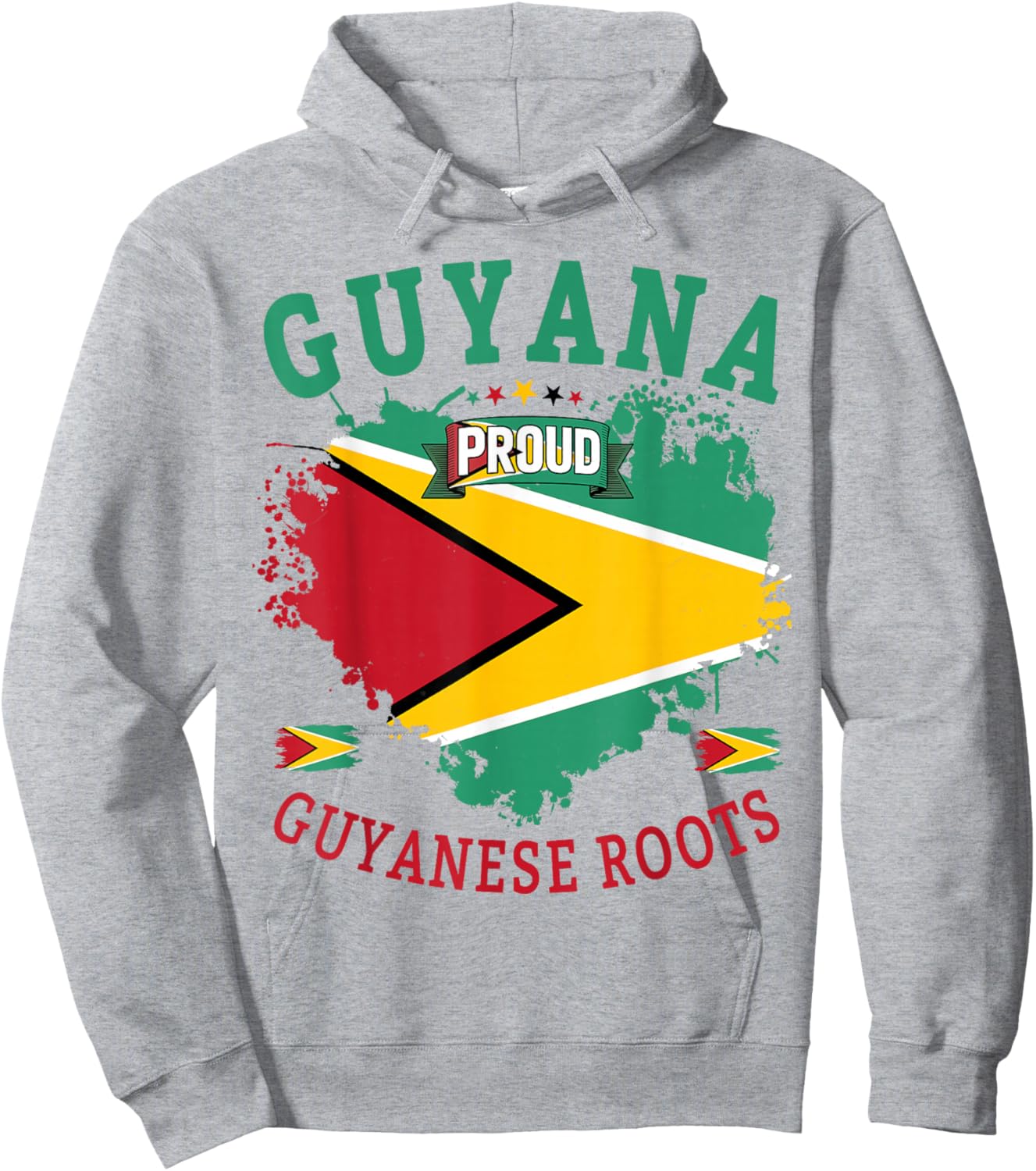 Guyanese Cultural Outfit Idea & Guyana Flag Theme Hoodie - Hoodie | Ash