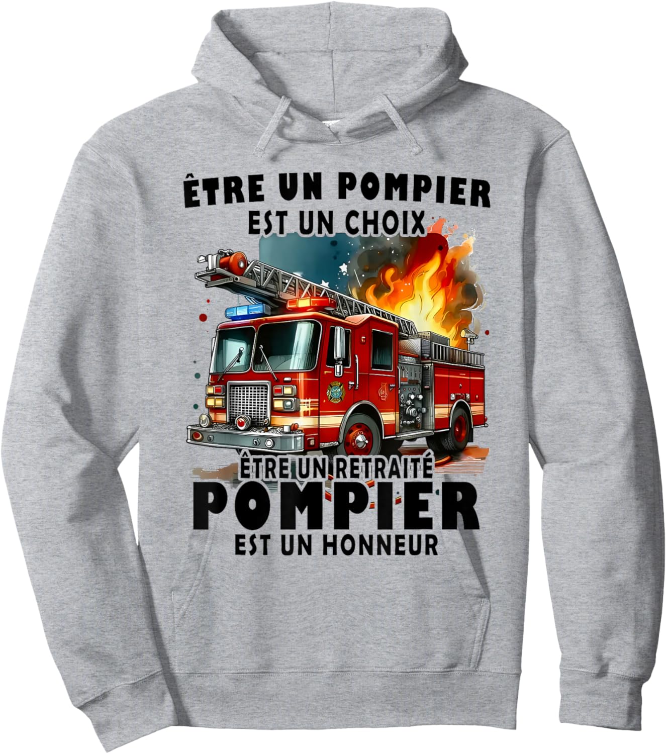 Being a Firefighter is a Choice Be a Retired Firefighter Hoodie - Hoodie | Ash