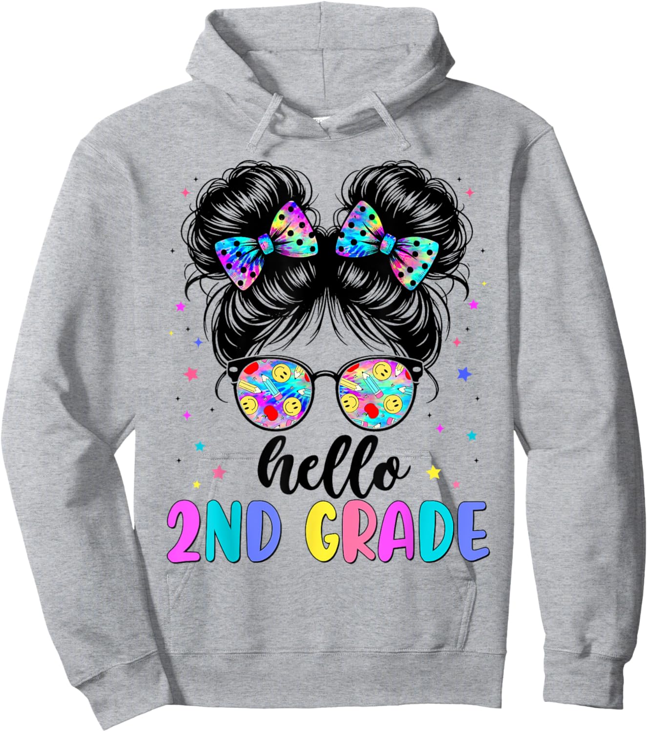 Hello 2nd Grade Shirt Girls Second Grade 1st Day of School Hoodie - Hoodie | Ash