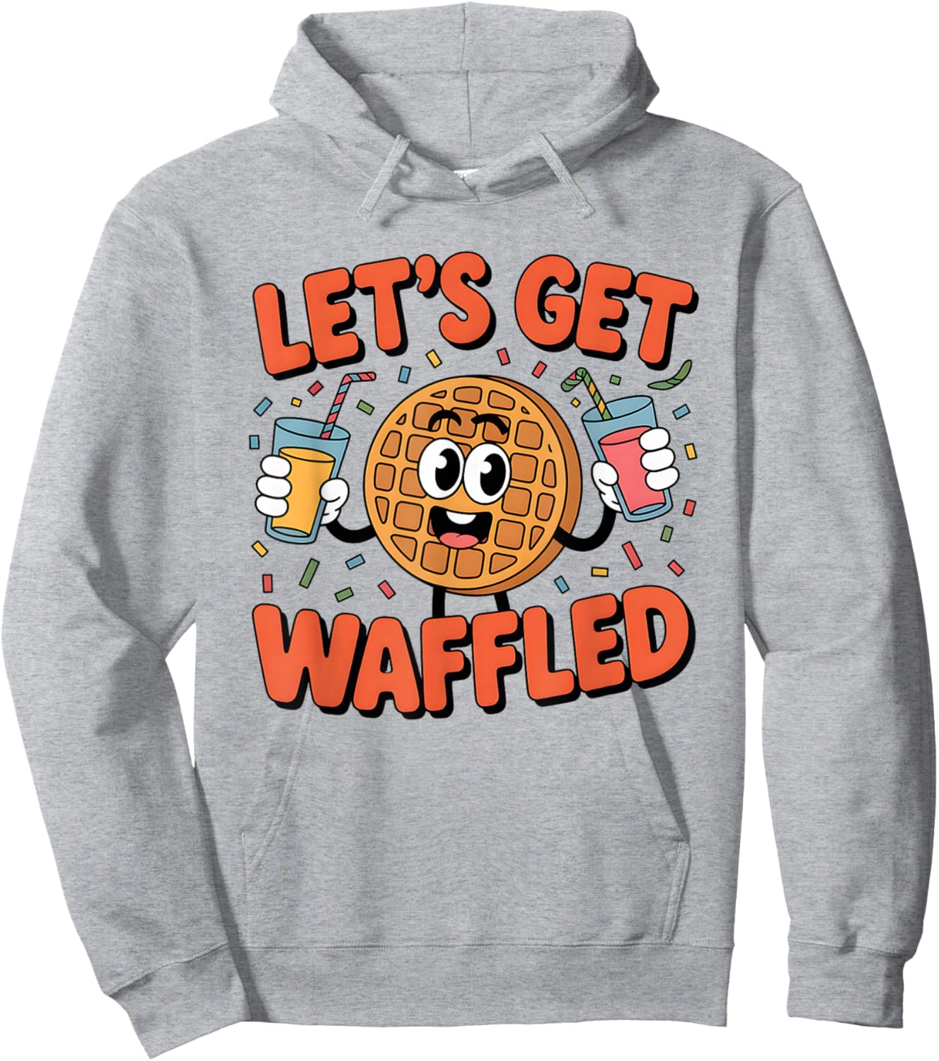 Lets Get Waffled Funny Breakfast Brunch Humor Hoodie - Hoodie | Ash