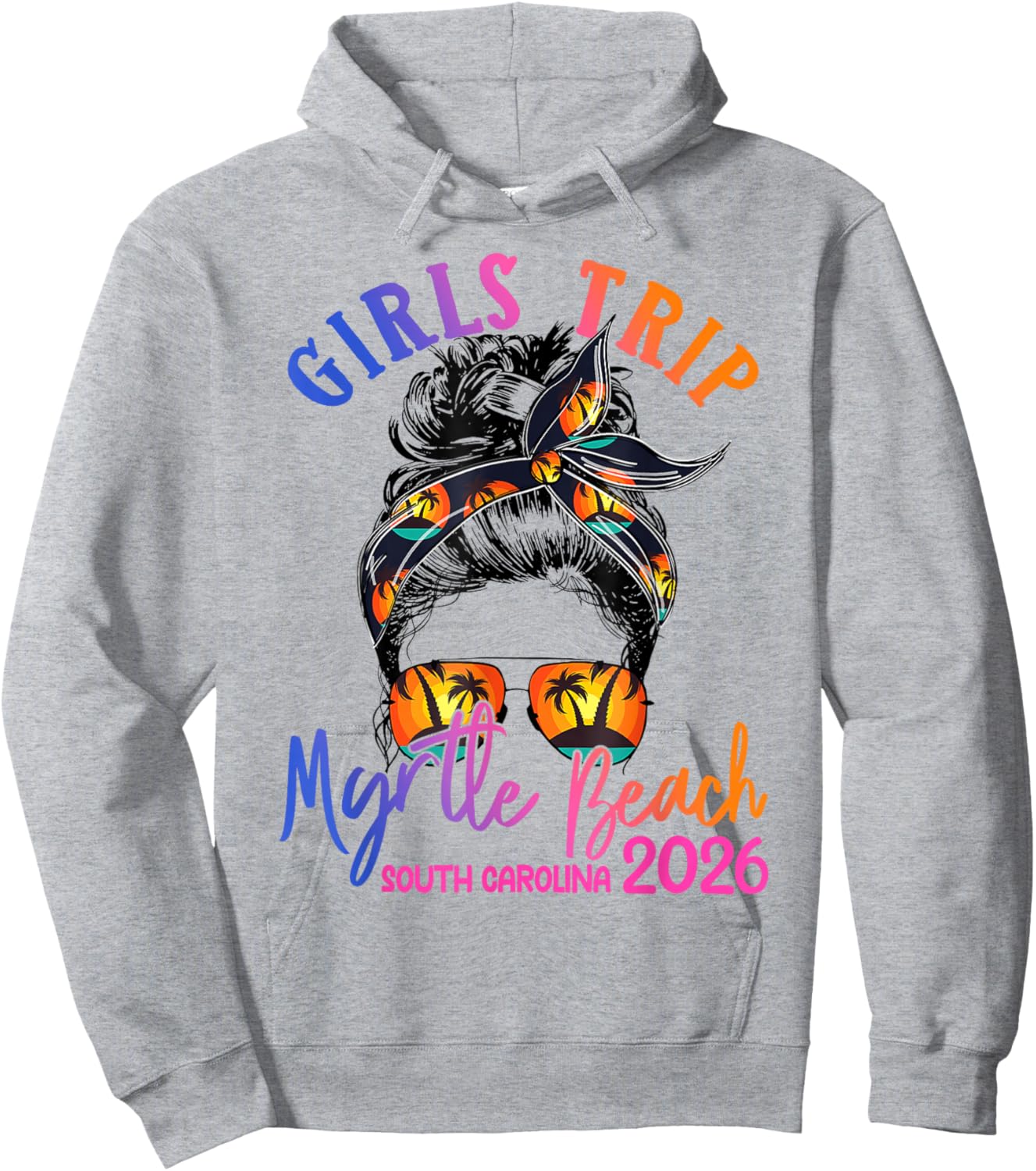Girls Trip Myrtle Beach 2026 Girls Weekend Cruise Ship Hoodie - Hoodie | Ash