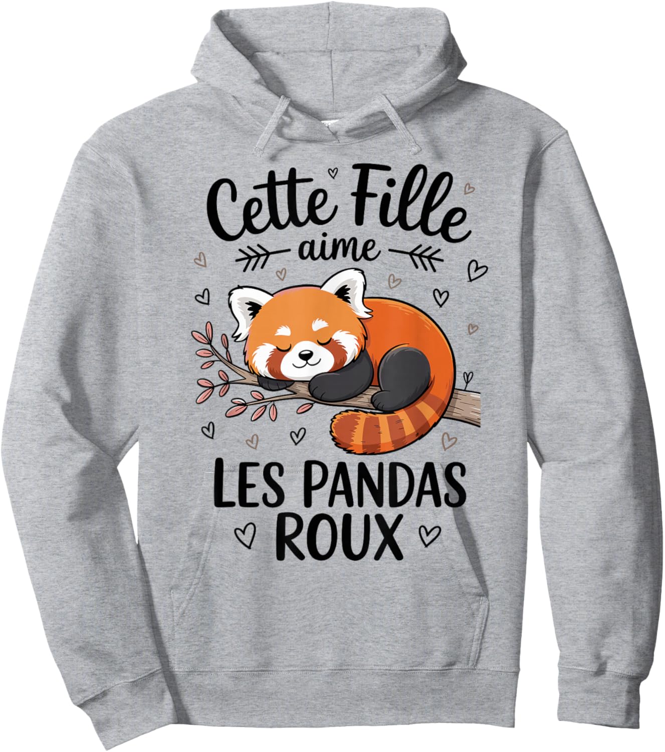 Cute Red Panda Woman Girl Loves Red Pandas Hoodie - Hoodie | Ash