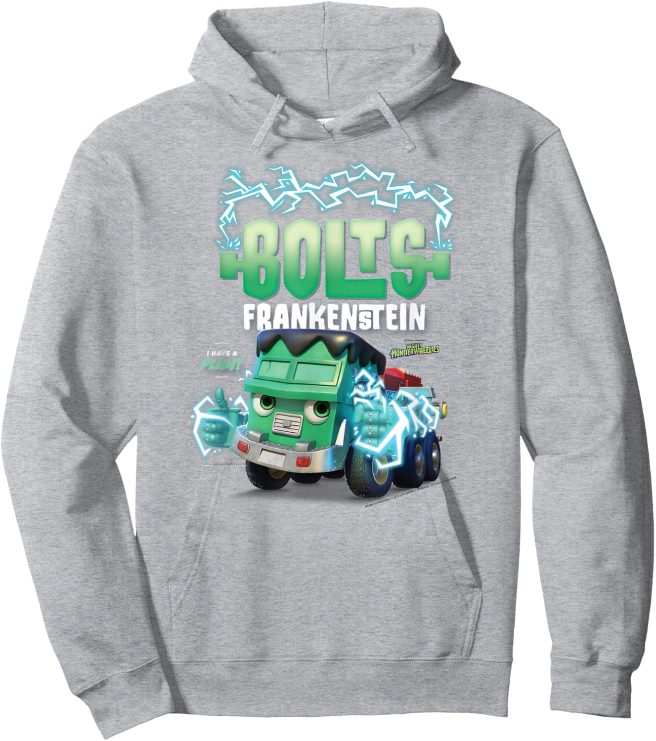 DreamWorks Mighty MonsterWheelies Bolts Frankenstein Hoodie - Hoodie | Ash