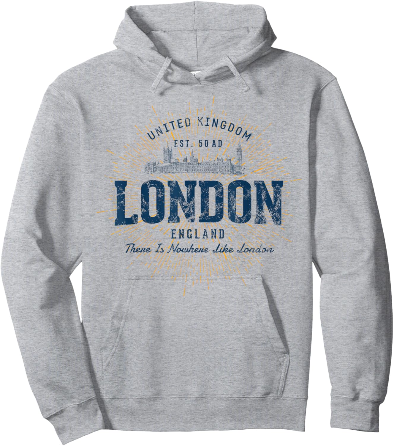 England Vintage London Retro Hoodie - Hoodie | Ash