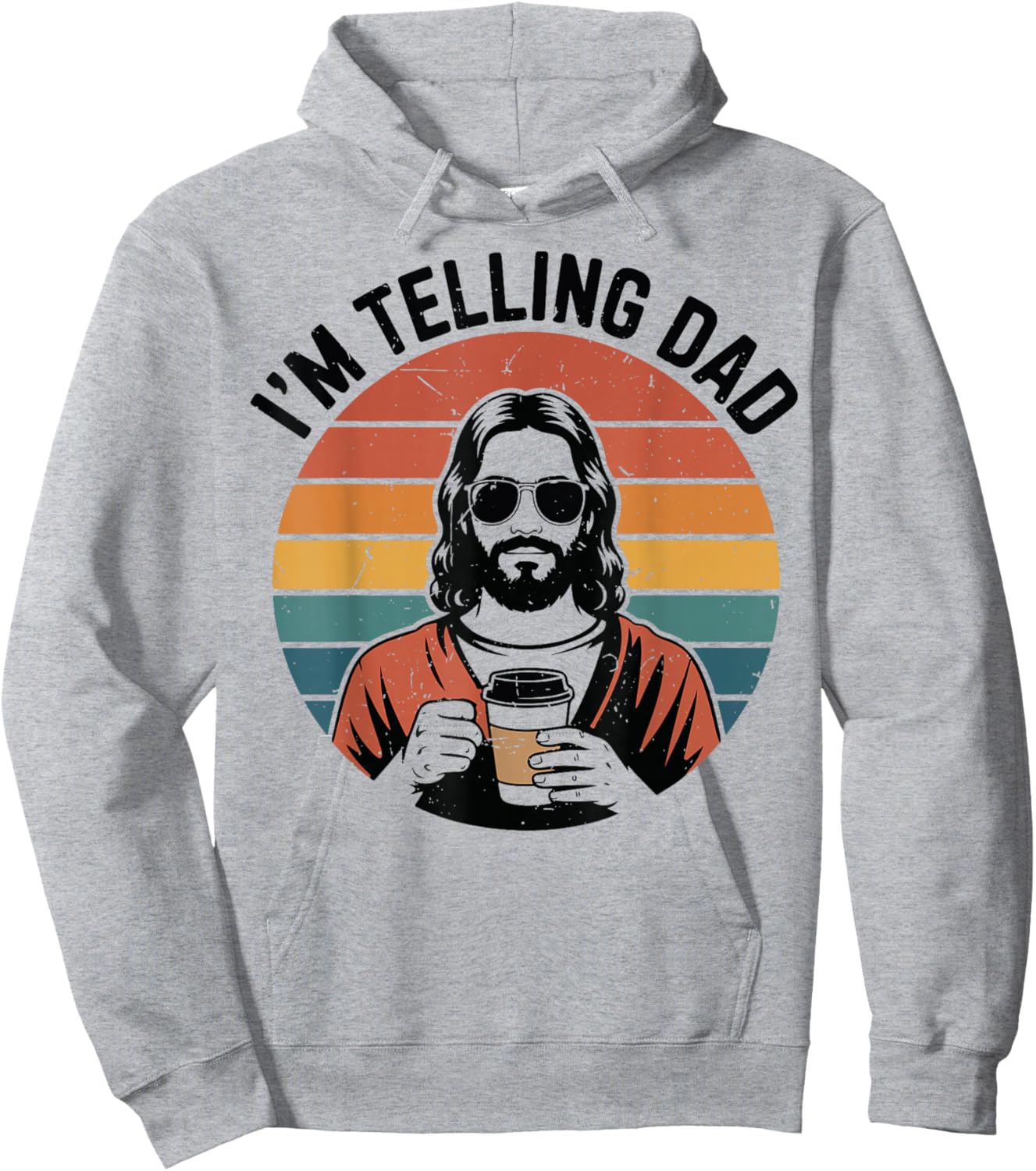 I'm Telling Dad Jesus Christ Meme Christian Humor Funny Kids Hoodie - Hoodie | Ash