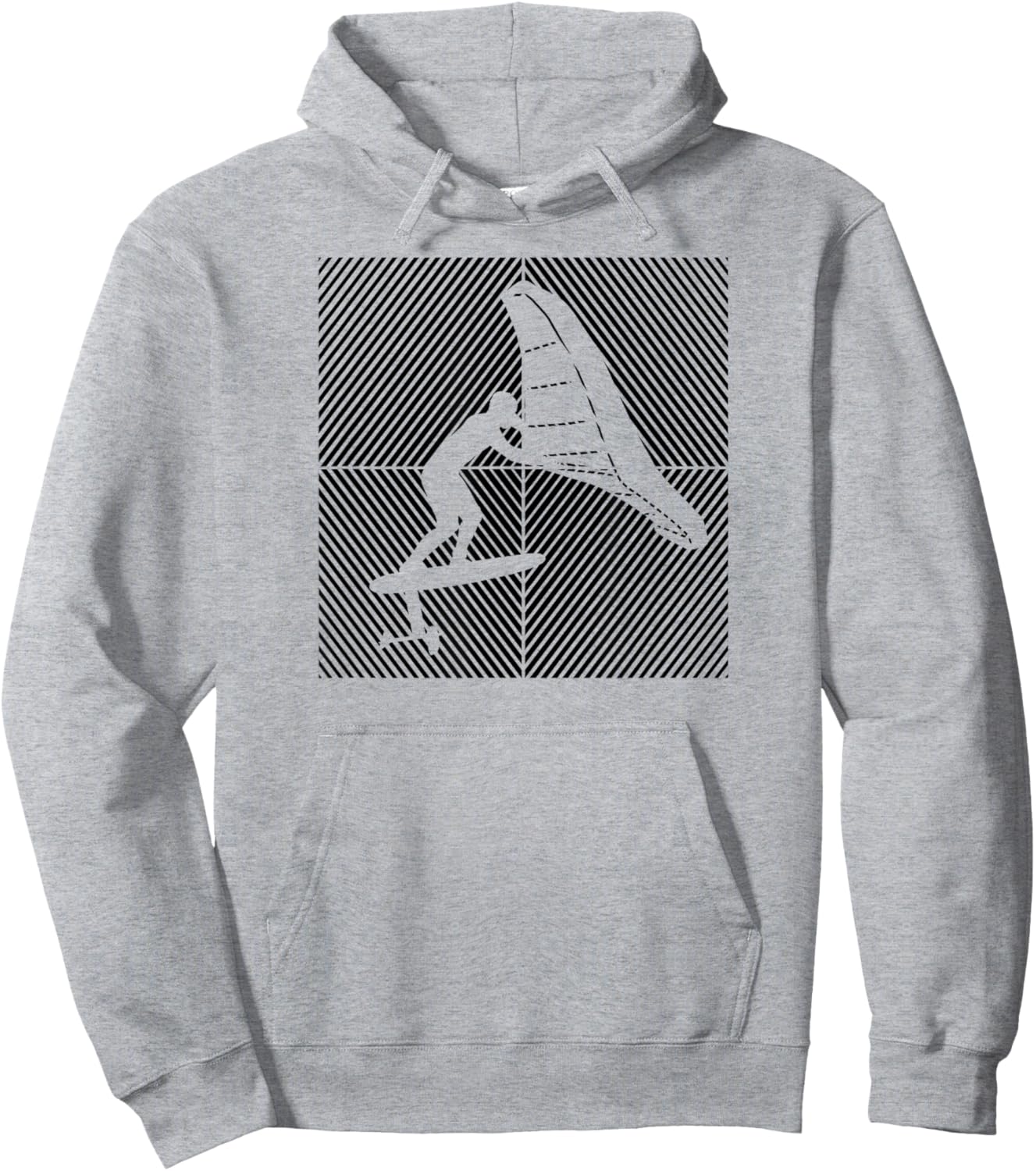 Wingfoil-Surfer Wingfoiling Hydrofoil Kitefoil Wingsurf Hoodie - Hoodie | Ash