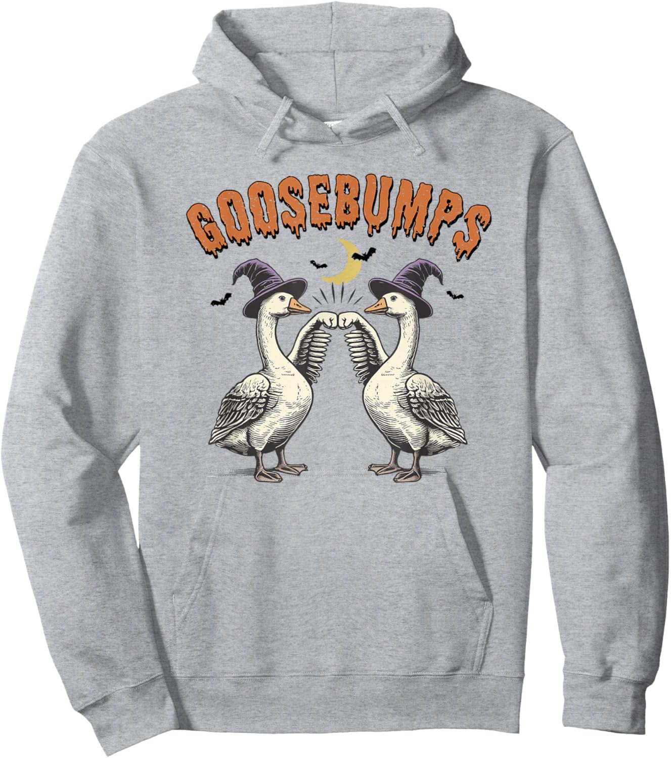 Goosebumps Halloween, Funny Goose Lover, Goose Halloween Hoodie - Hoodie | Ash