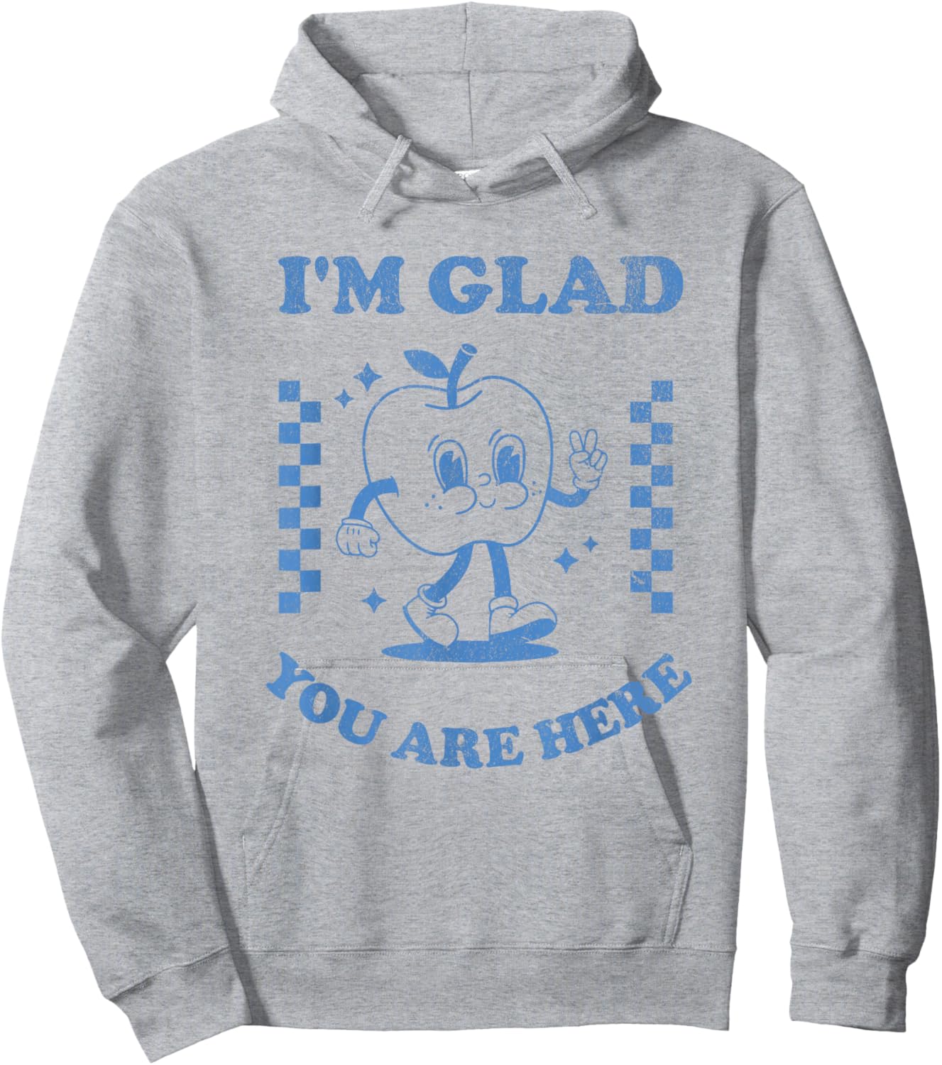 I’m Glad You Are Here Retro Inspirational Teacher Design Hoodie - Hoodie | Ash