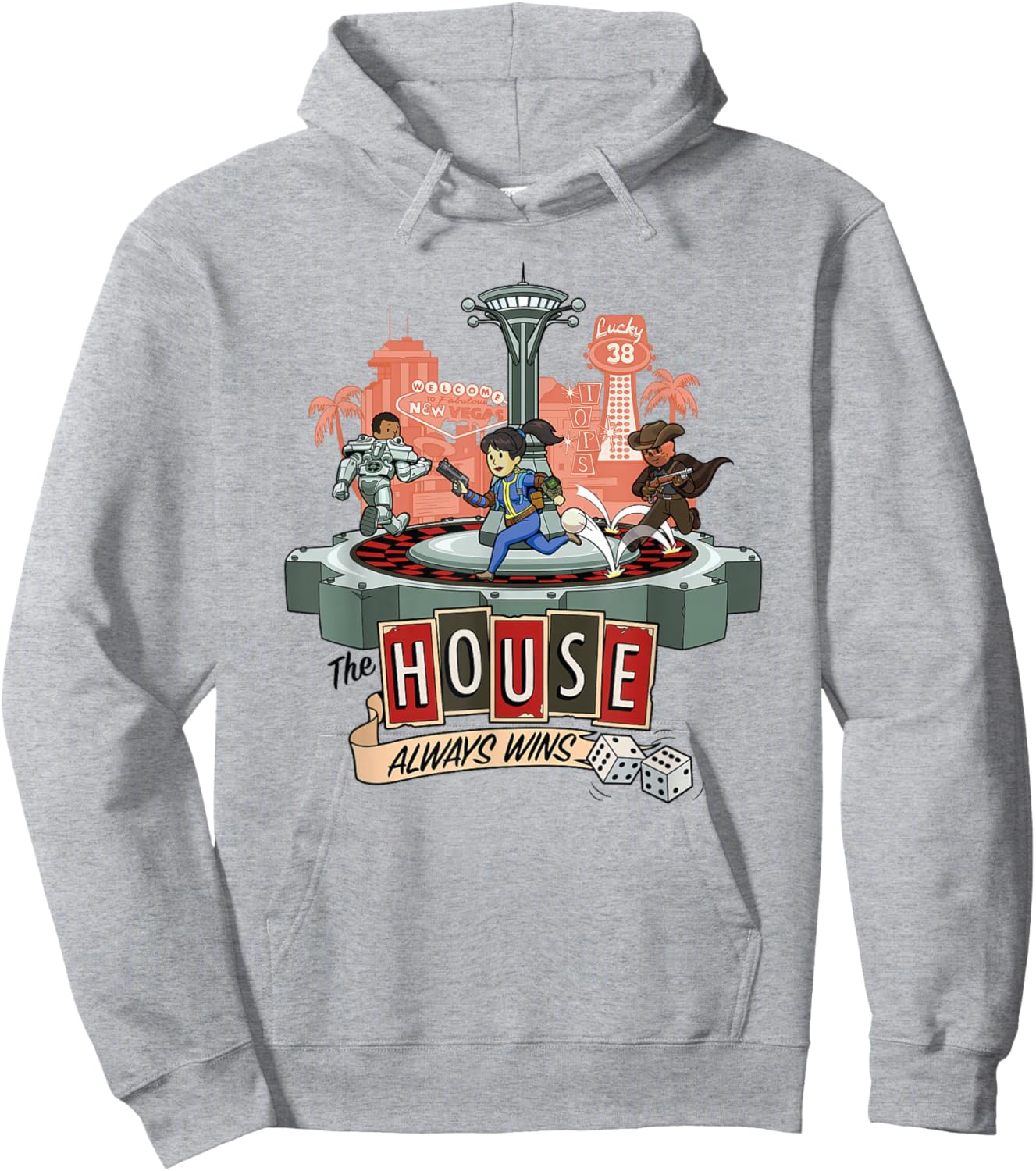 Fallout - The House Always Wins Hoodie - Hoodie | Ash