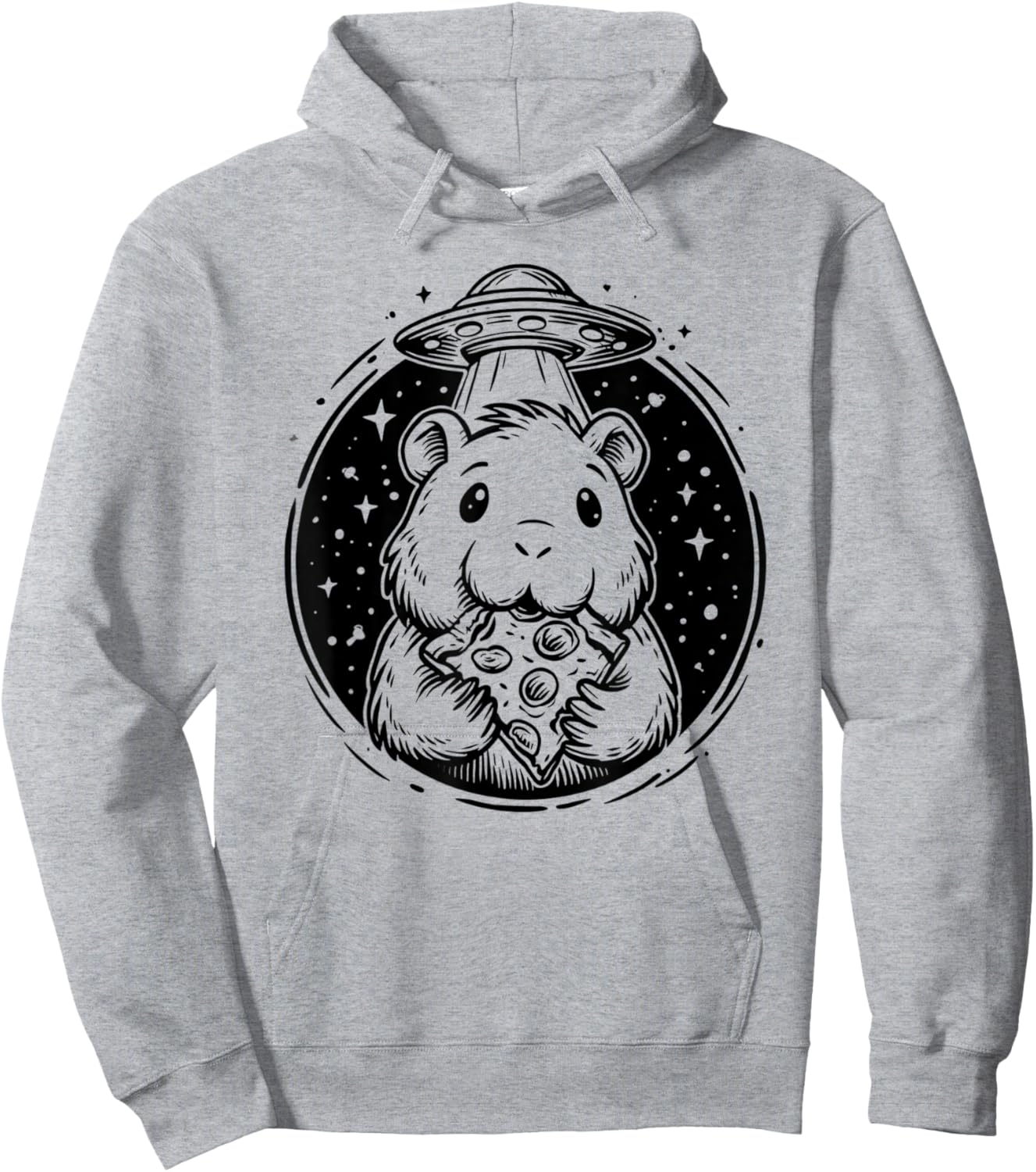 Capybara Eating Pizza Food Lover Hoodie - Hoodie | Ash