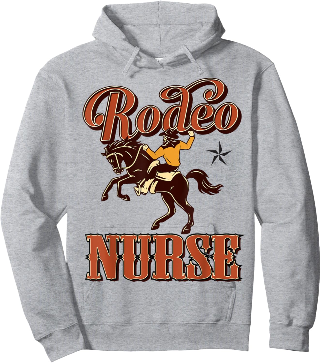 Nurse Birthday Cowboy Cowgirl Western Rodeo RN Bday Party Hoodie - Hoodie | Ash