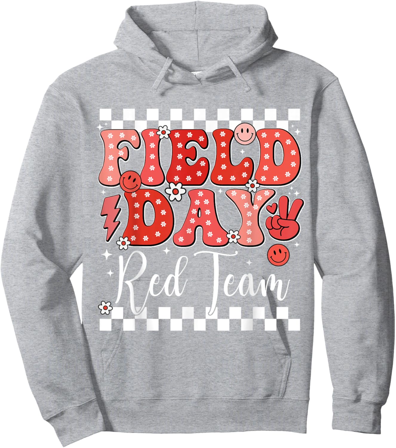 Fun Field Day Red Team Color Field Trip Game Competition Hoodie - Hoodie | Ash