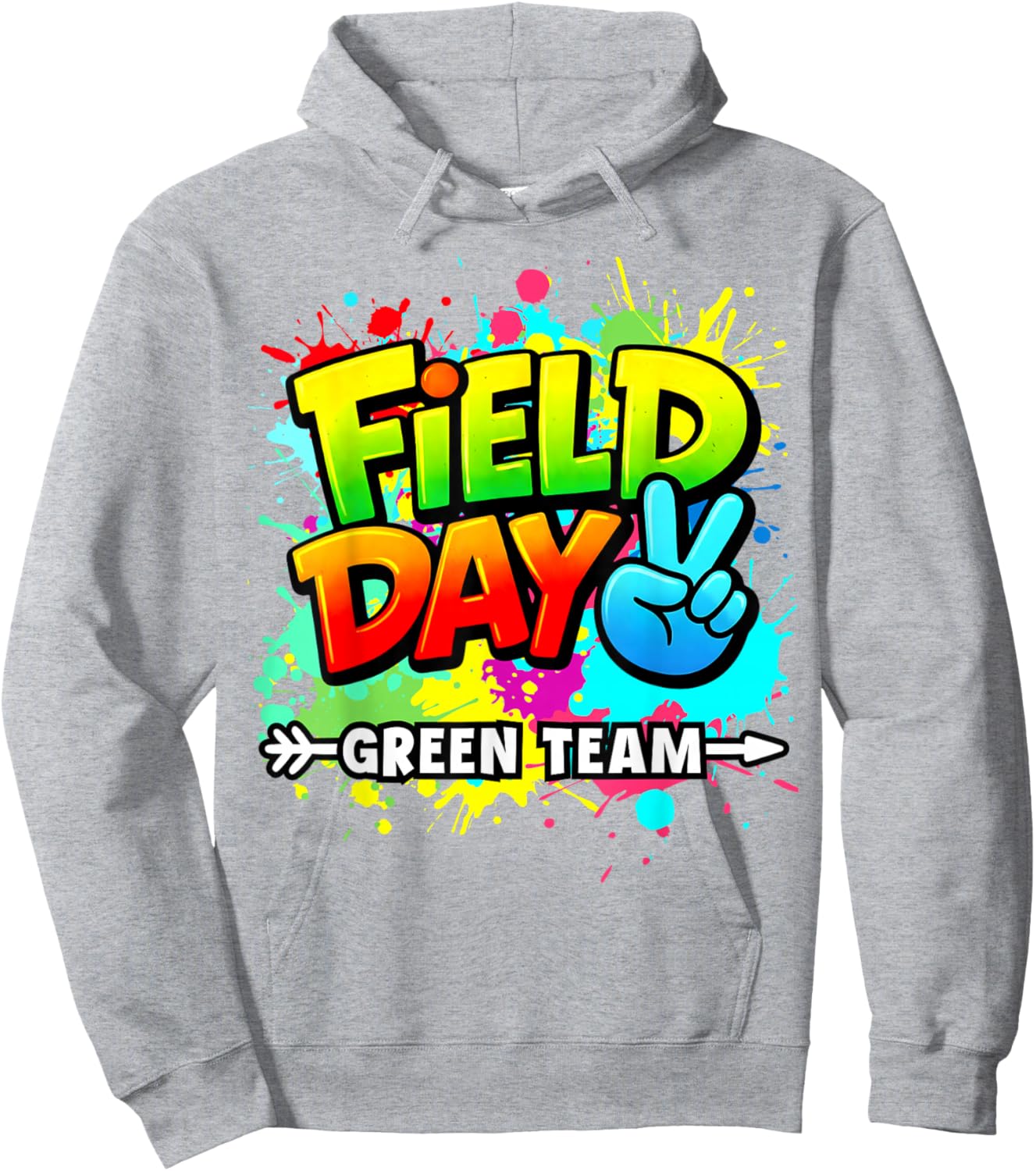 Field Day Green Team 2026 Funny Teacher Kids Field Day Games Hoodie - Hoodie | Ash