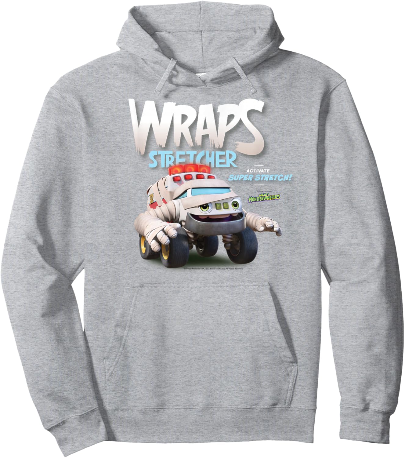 DreamWorks Mighty MonsterWheelies Wraps Stretcher Hoodie - Hoodie | Ash