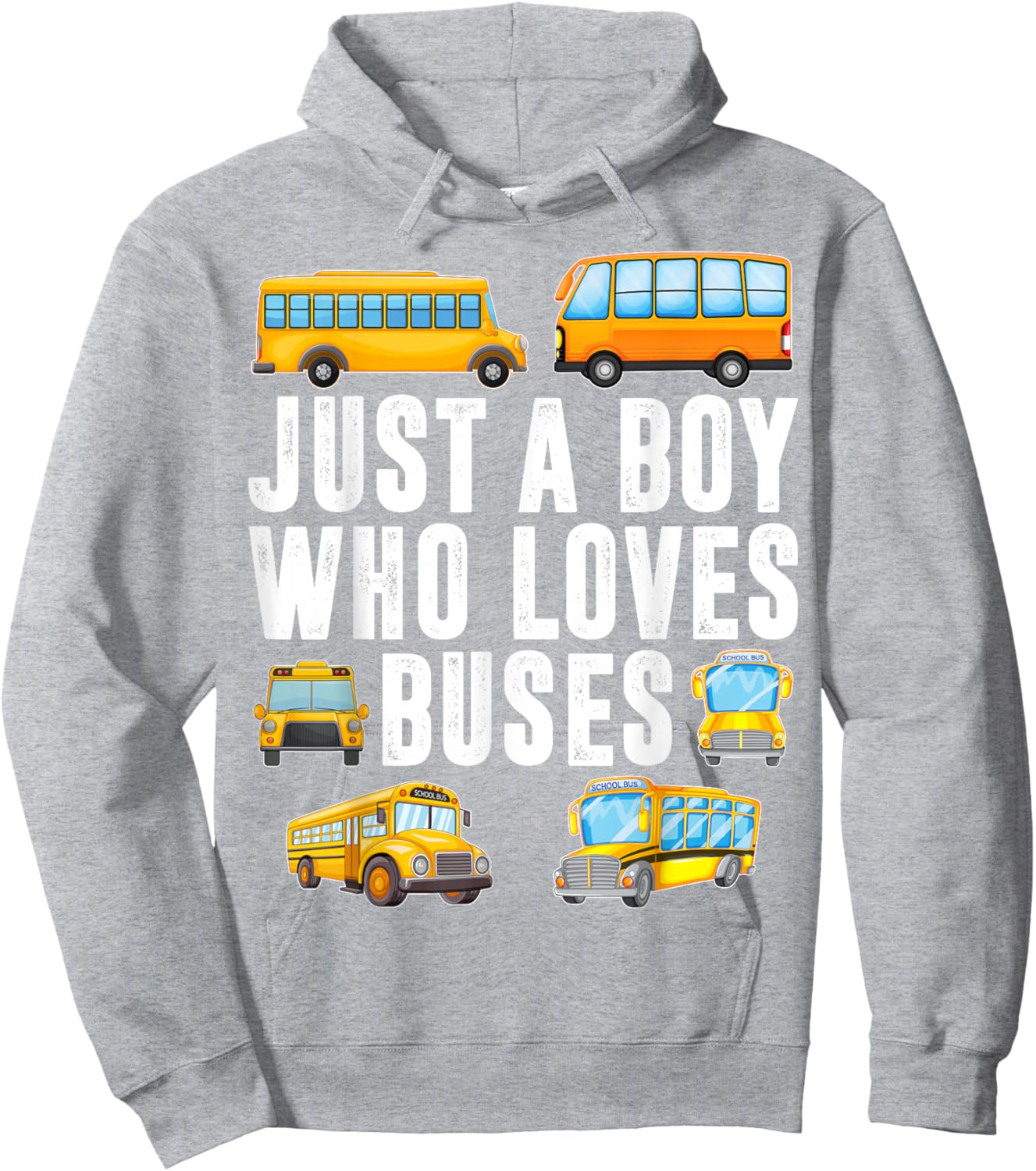 Toddler Boy Who Loves School Bus Driver Yellow Kid Men Women Hoodie - Hoodie | Ash