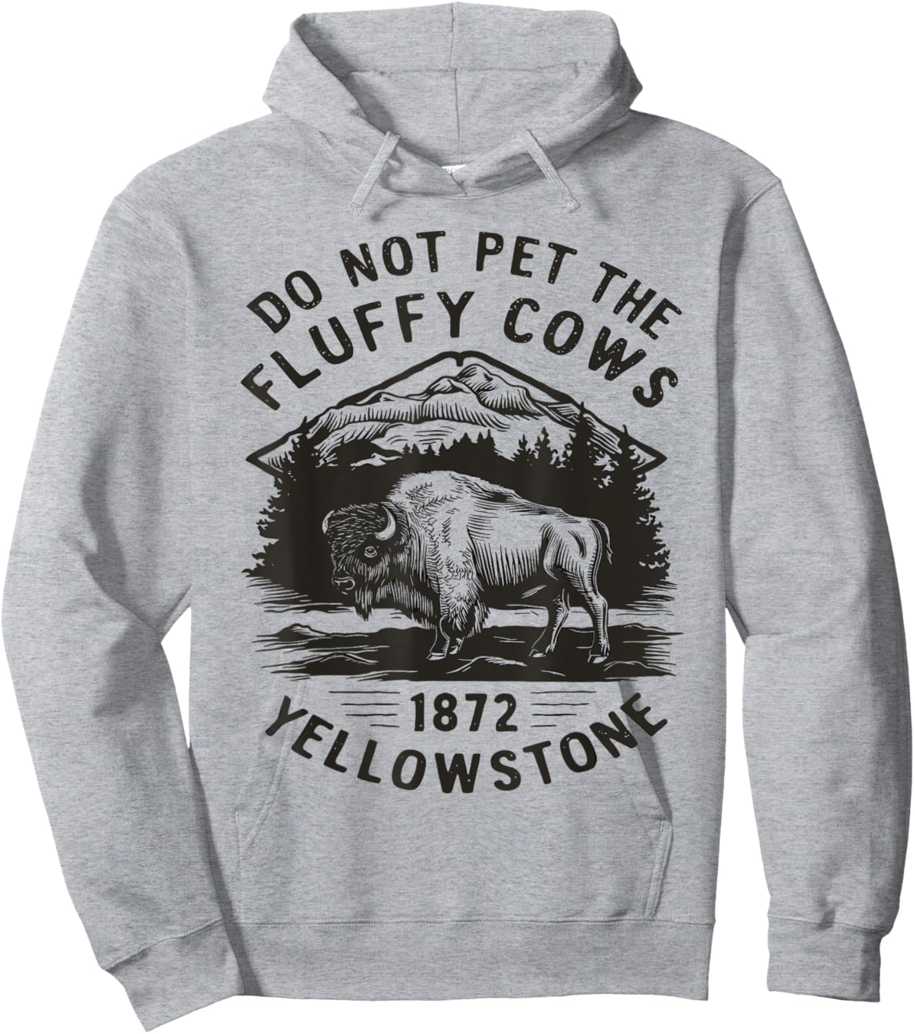 Do Not Pet the Fluffy Cows Yellowstone Design Hoodie - Hoodie | Ash