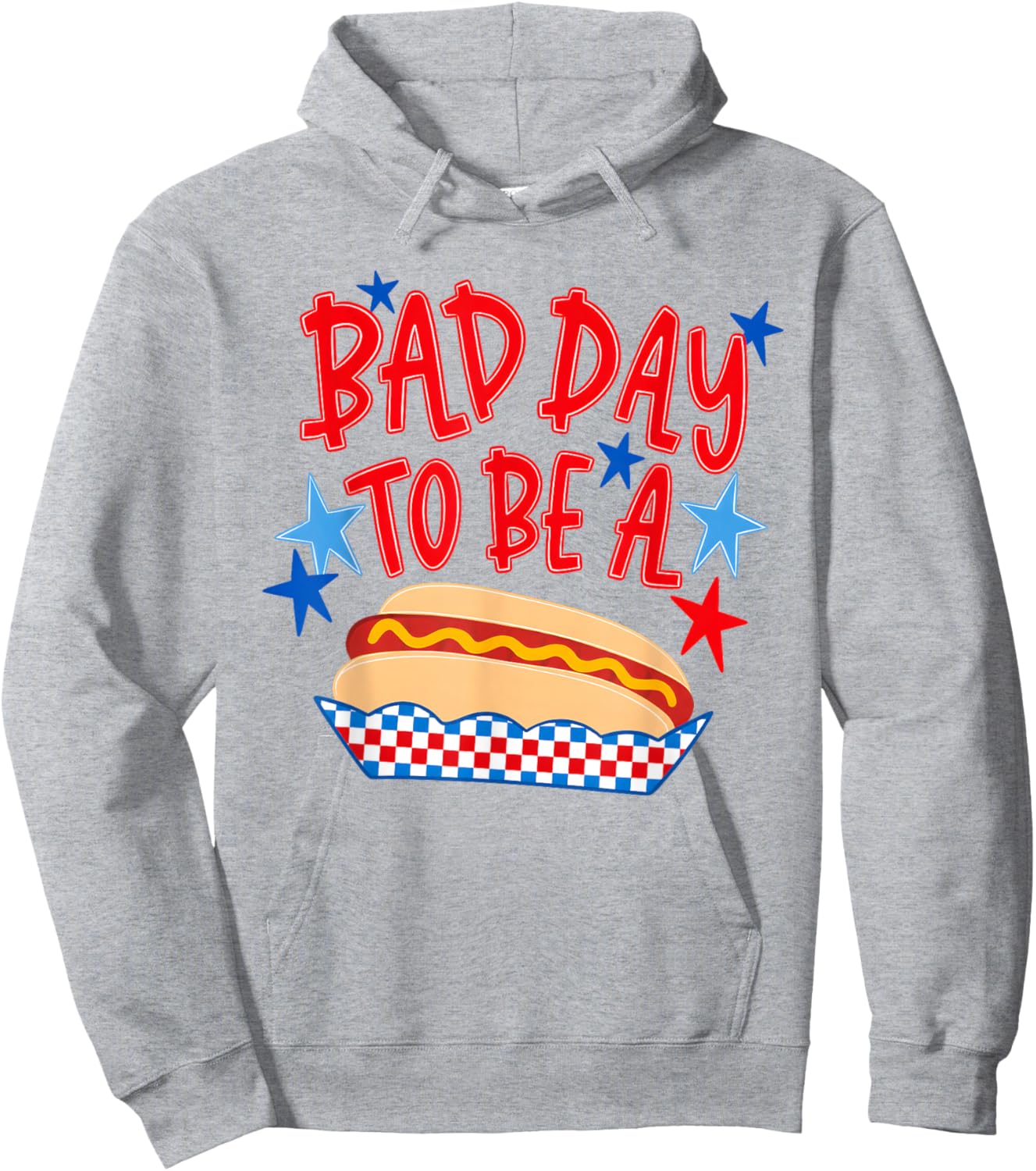 Bad Day to Be A Hot Dog Funny BBQ Grilling 4th of July Hoodie - Hoodie | Ash