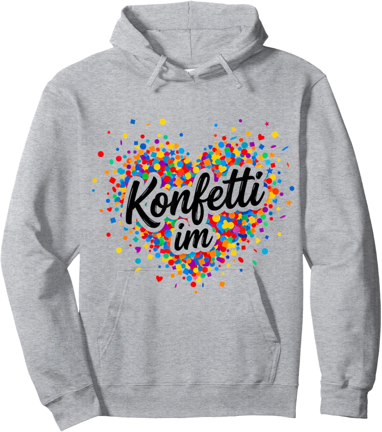Confetti in the Heart Carnival Costumes Fancy Dress Costume Hoodie - Hoodie | Ash