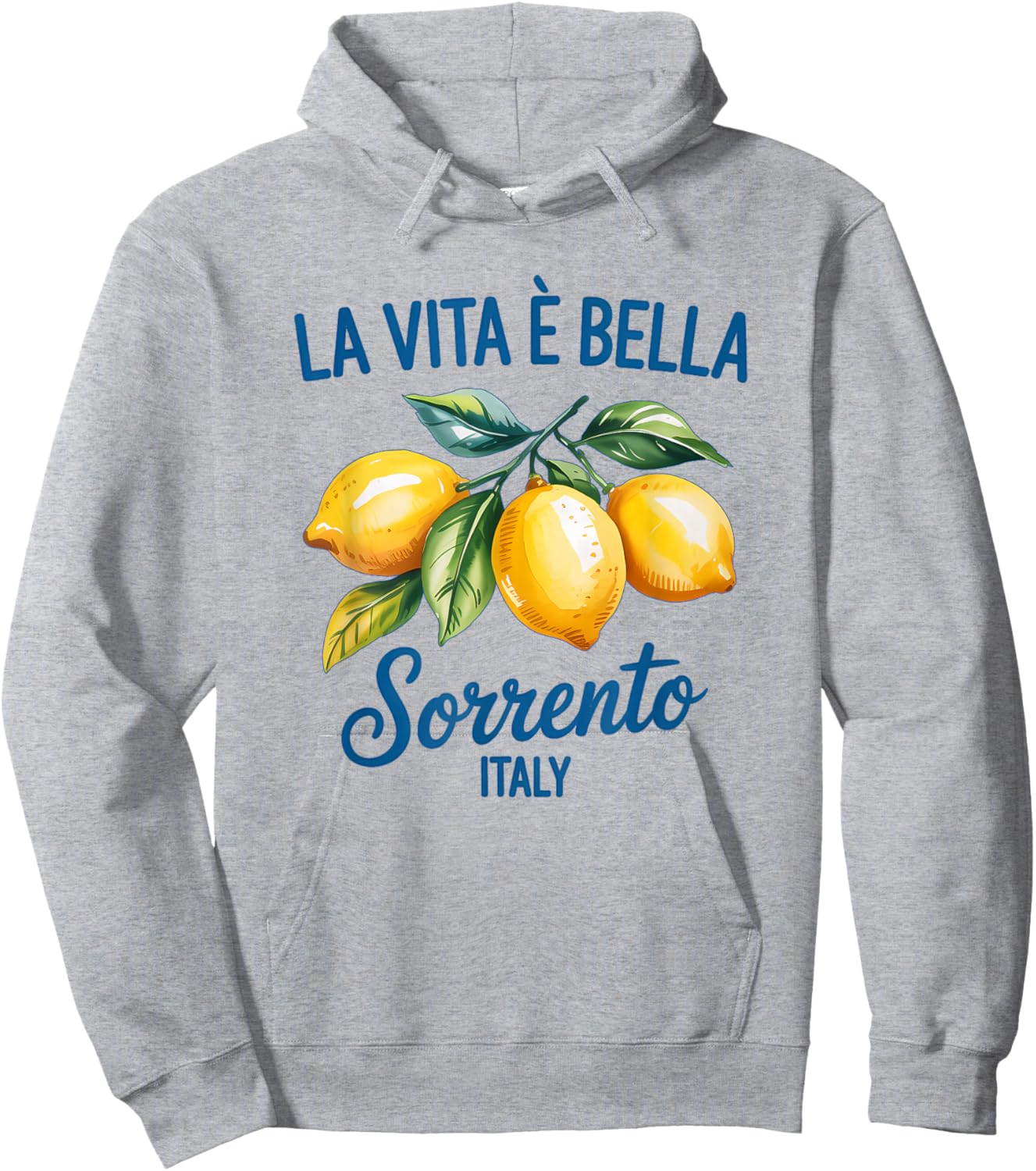 La Vita Bella Floral Blossom Italia Zitronenzweig Hoodie - Hoodie | Ash