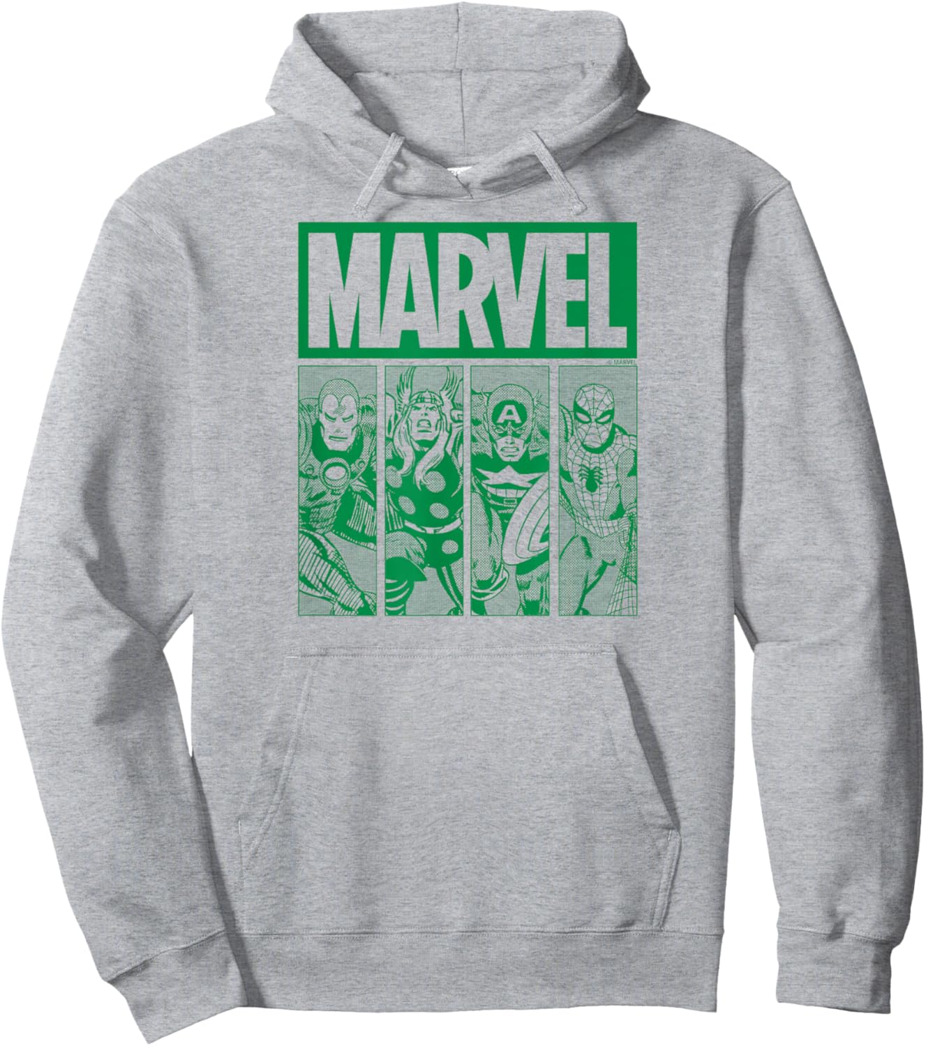 Marvel - Green Grid St. Patrick's Day Hoodie - Hoodie | Ash