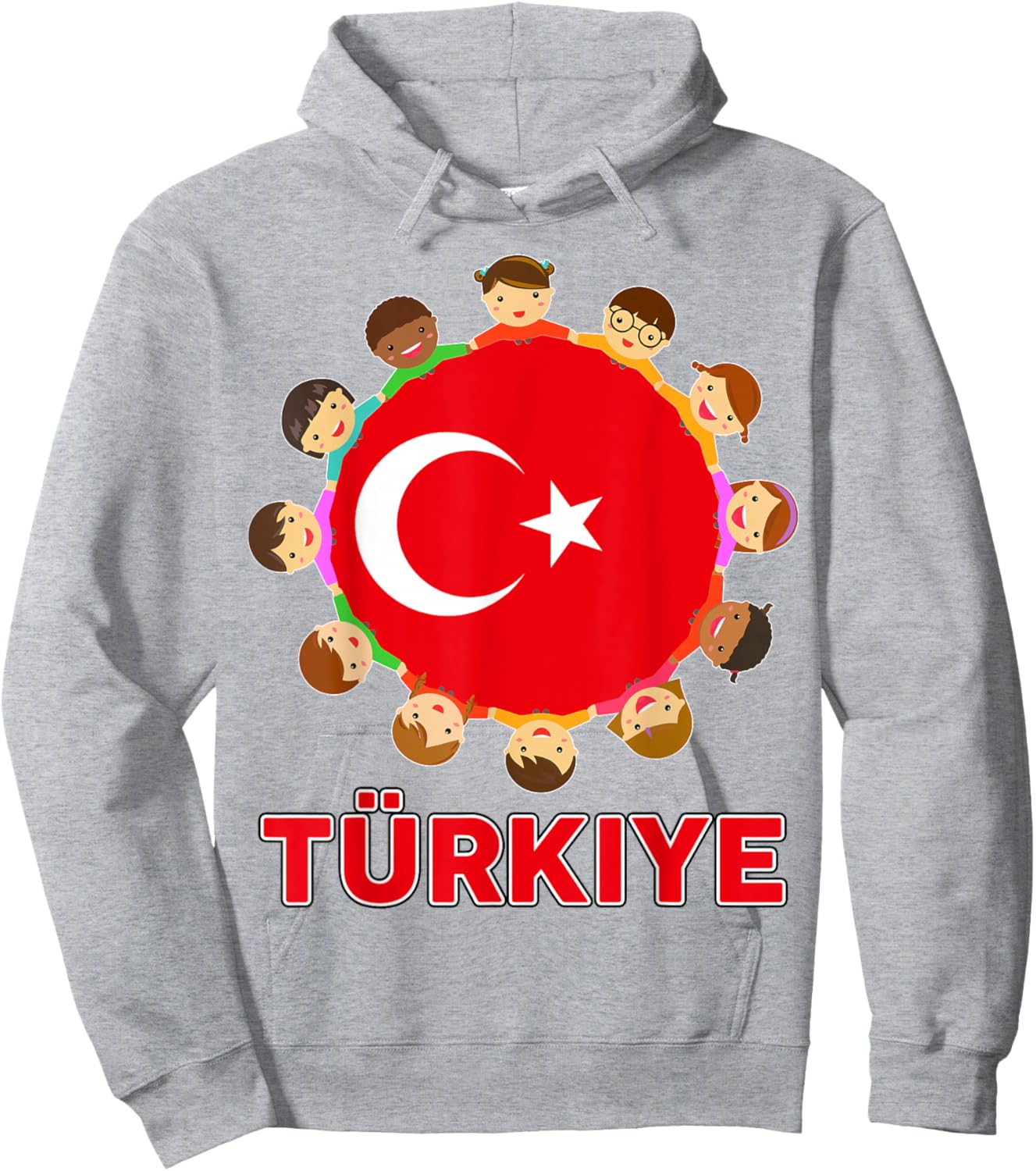 Toddler Turkish-Shirt Flag Turkiye Turkey Kids Men Women Boy Hoodie - Hoodie | Ash