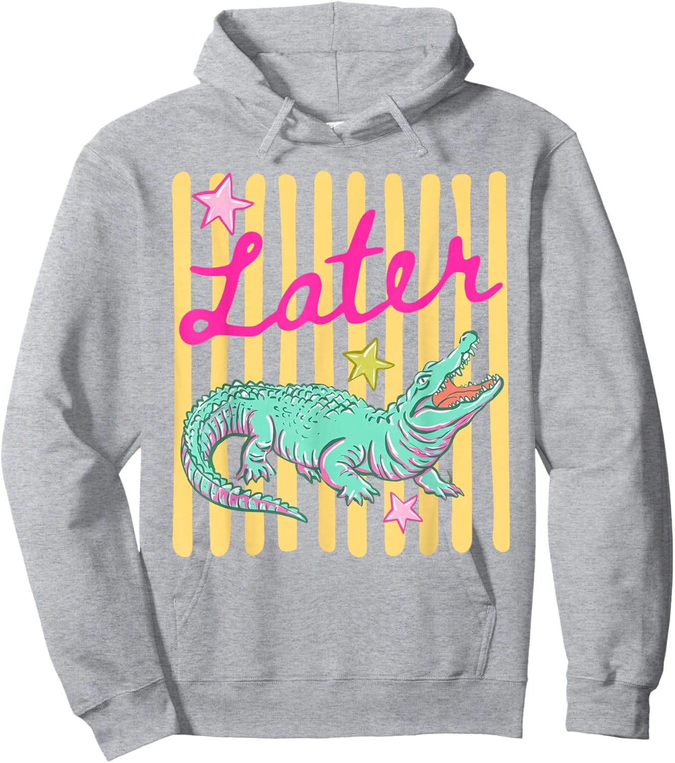 Later Gator Funny Alligator Preppy Last Day Teachers Kids Hoodie - Hoodie | Ash