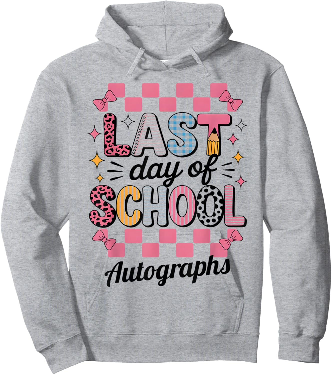 Groovy Last Day School Write My Graduation Autographs DIY Hoodie - Hoodie | Ash