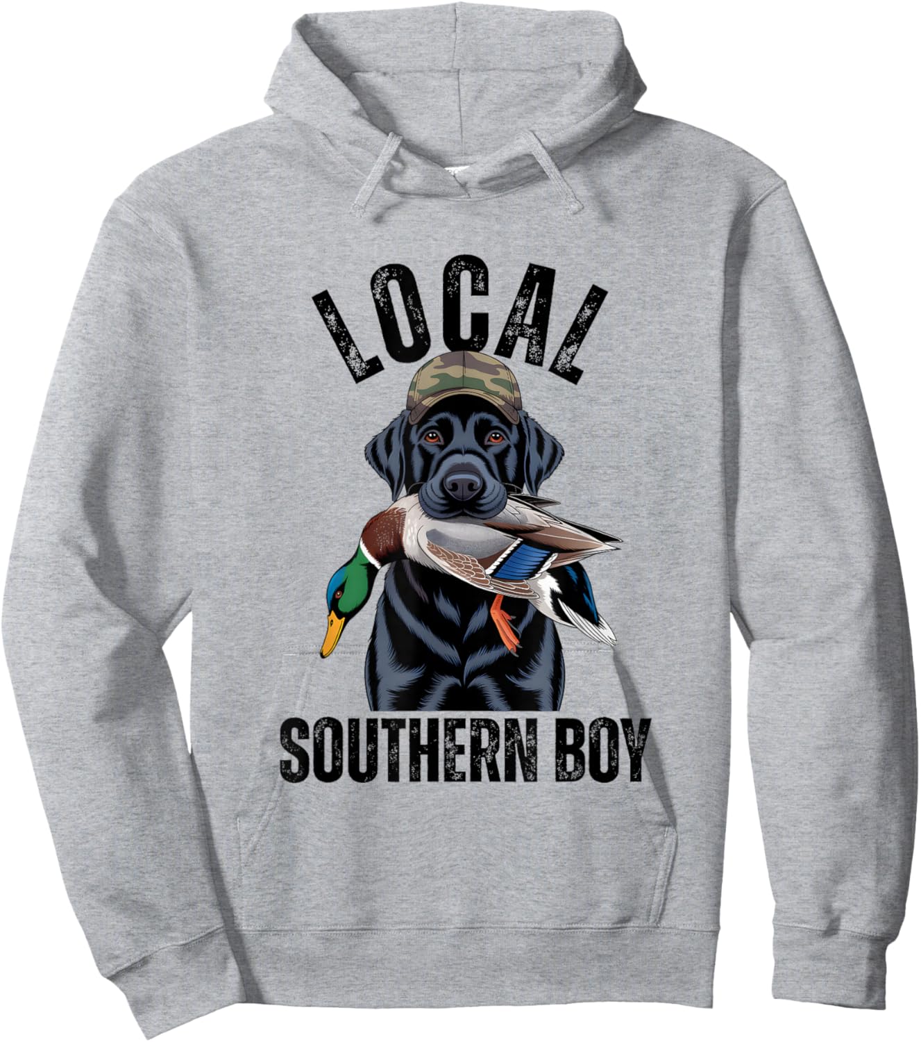Southern Boy Dog Duck Duck Retriever Hunting Hoodie - Hoodie | Ash