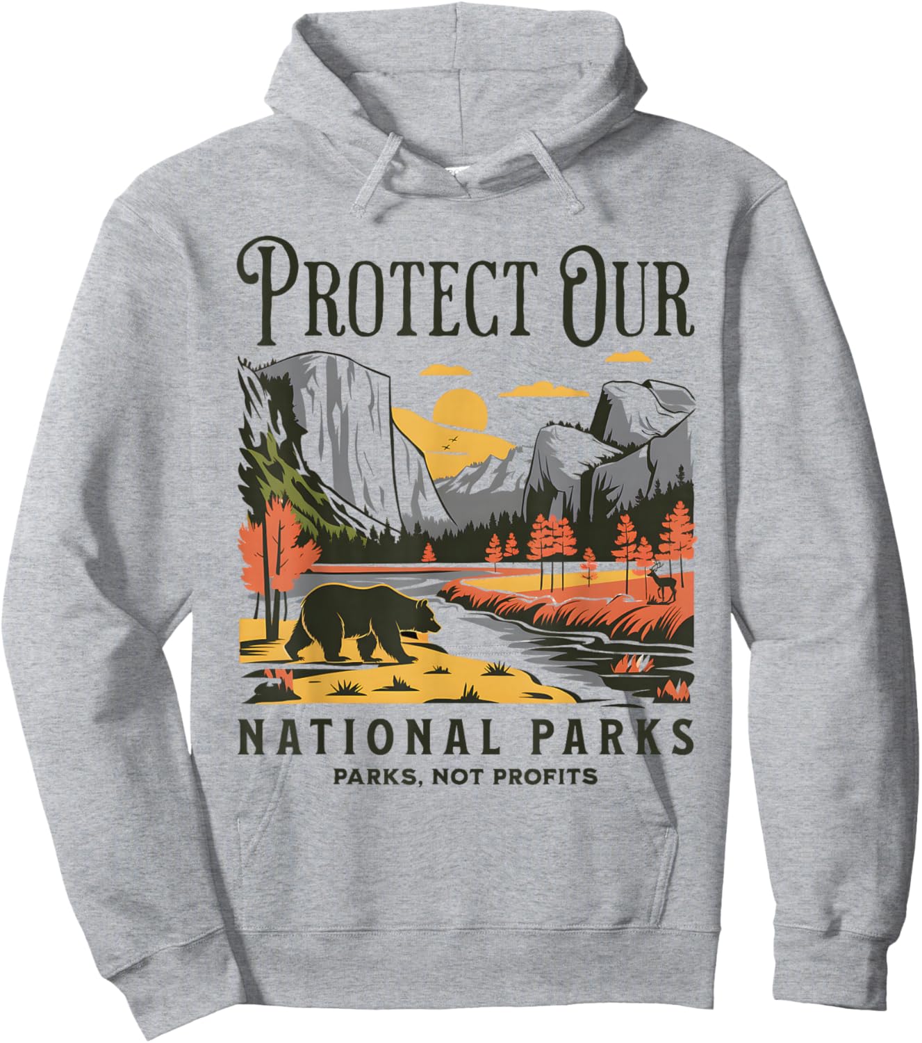 Protect Our National Parks Defund Doge Parks Not Profits Hoodie - Hoodie | Ash