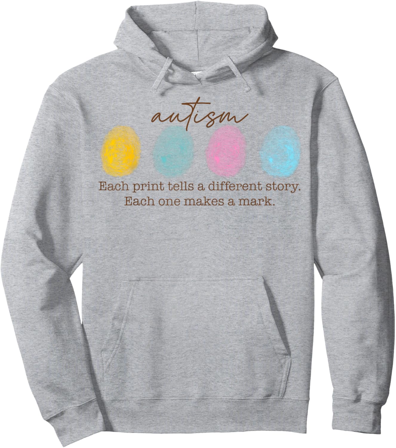 Fingerprint Autism Each Print Tells A Different Story Hoodie - Hoodie | Ash