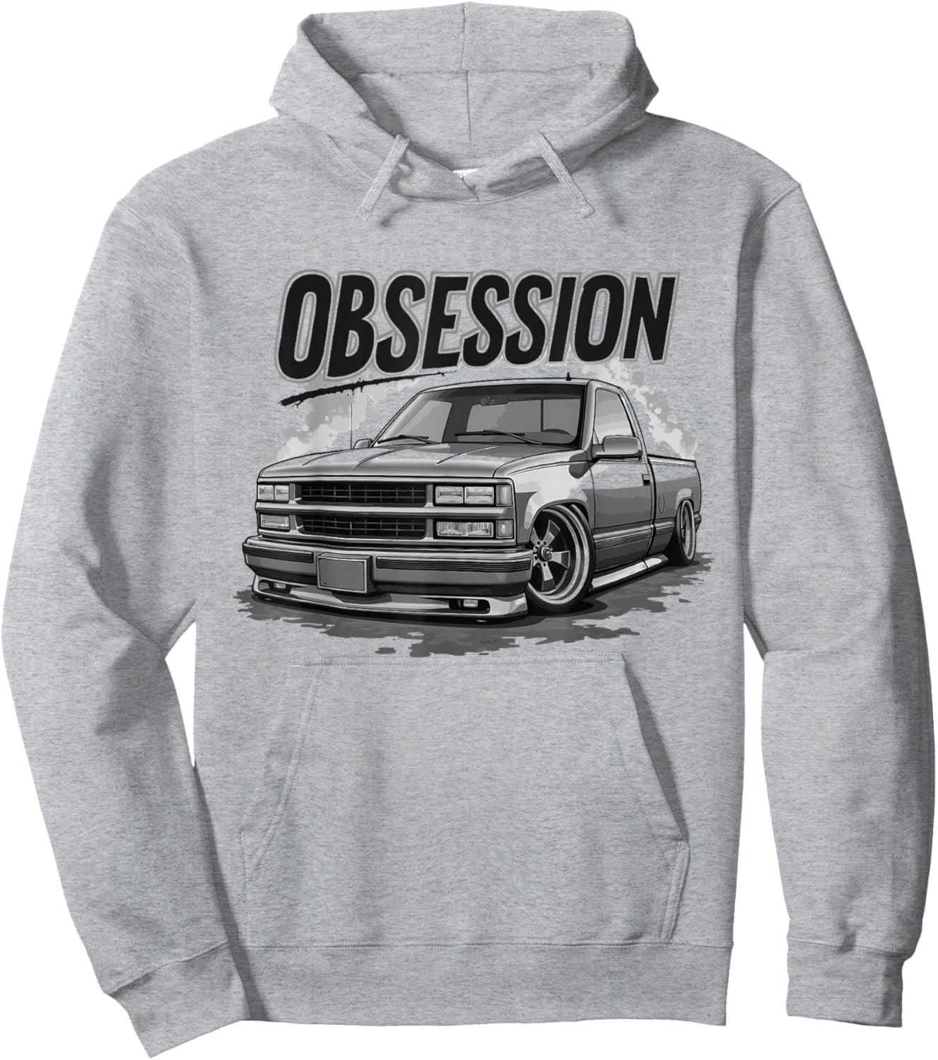OBS Single Cab Truck Old Body Style Retro CK Truck 4th Gen Hoodie - Hoodie | Ash