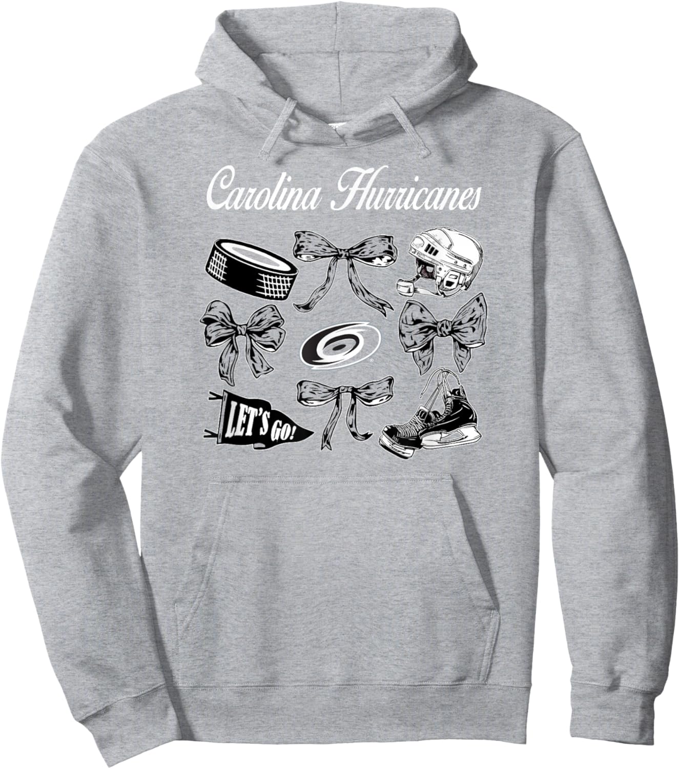 Carolina Hurricanes Bows Red NHL Officially Licensed Hoodie - Hoodie | Ash