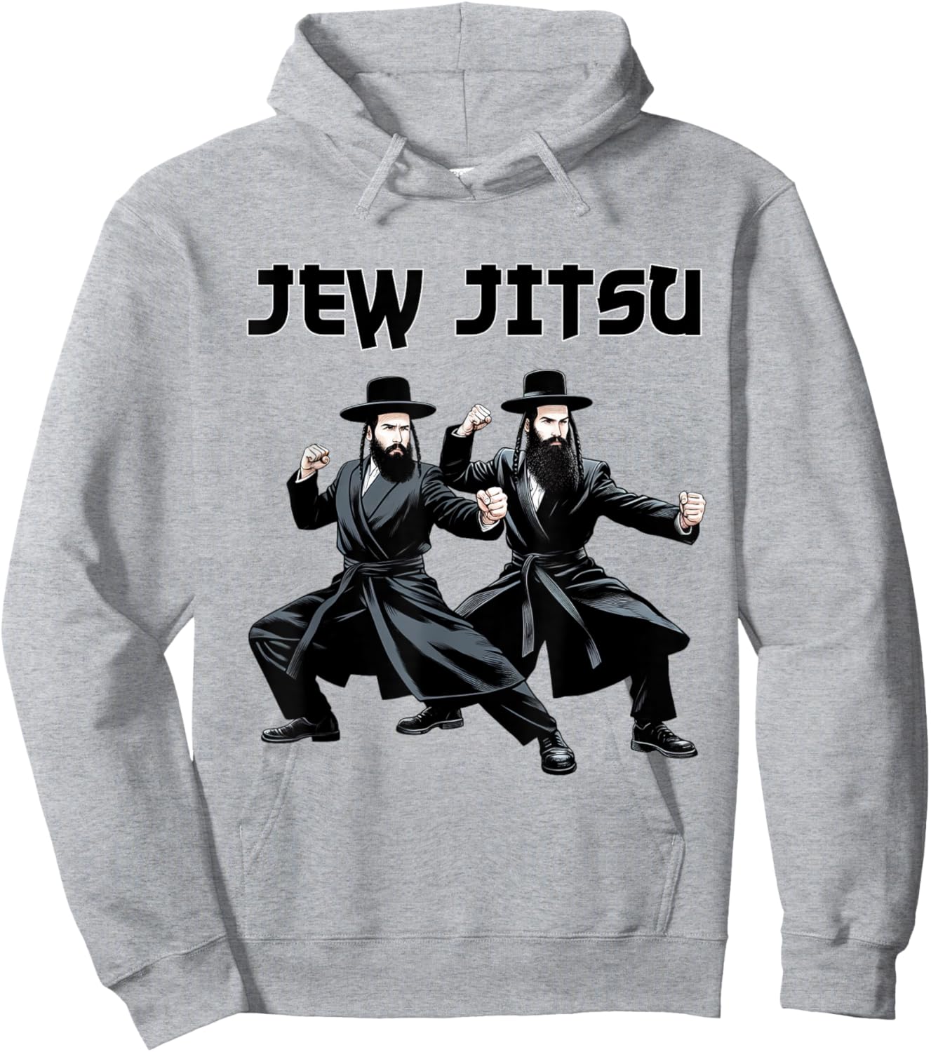 Funny Jewish Hanukkah Rabbi Horah Dance Jew Israel Shabbat Hoodie - Hoodie | Ash