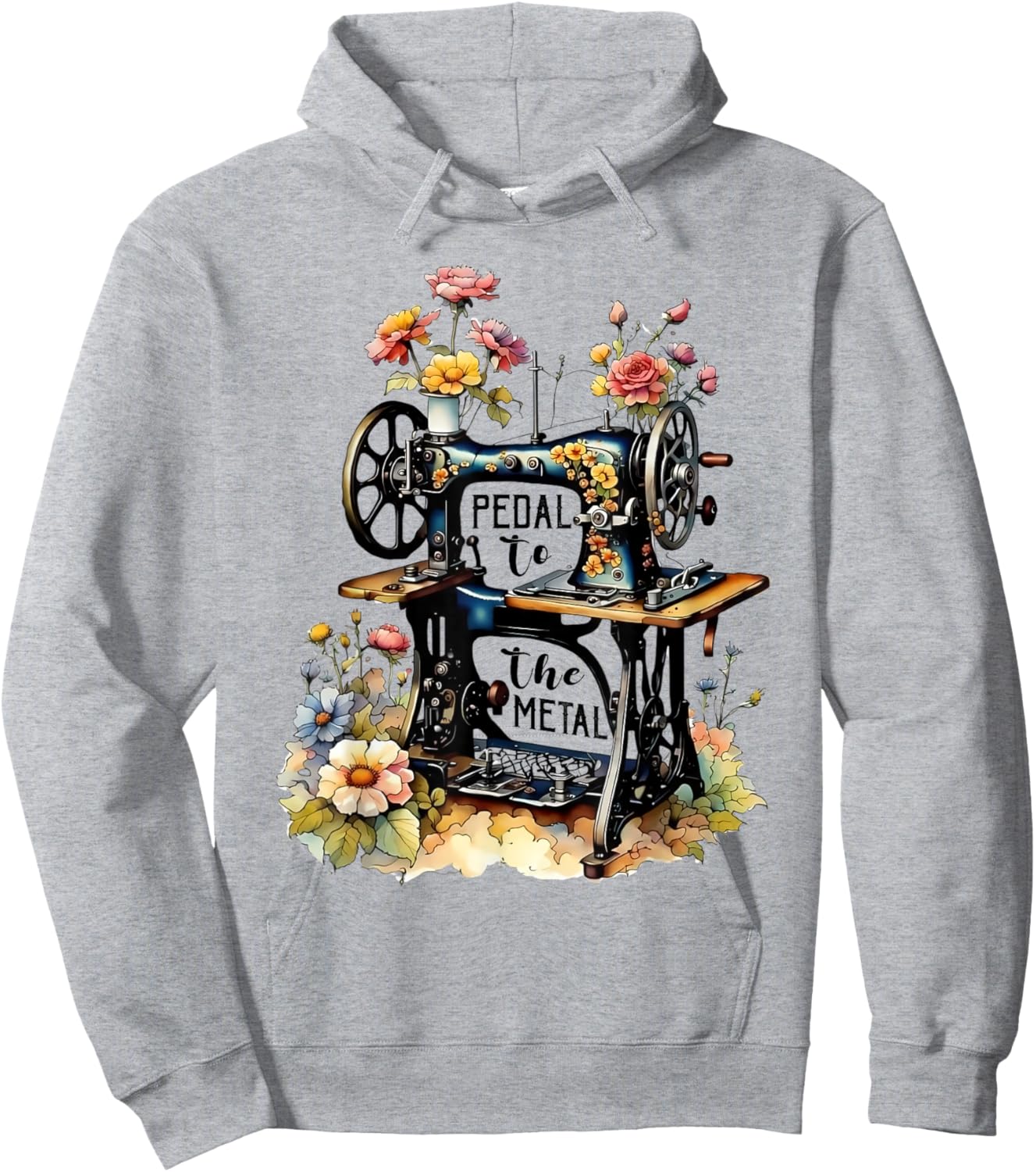 Funny Quilting Sewing Pedal To The Metal Sewing Machine Hoodie - Hoodie | Ash