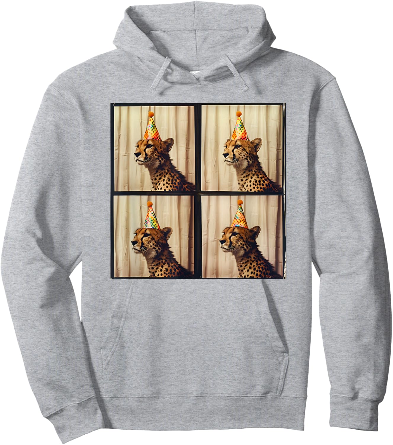 African Cheetah Colorful Safari Animal Birthday Cheetah Hoodie - Hoodie | Ash