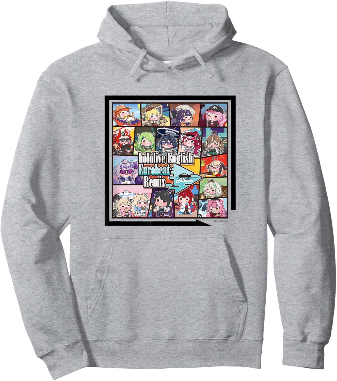 hololive English Eurobeat Remix Album Hoodie - Hoodie | Ash