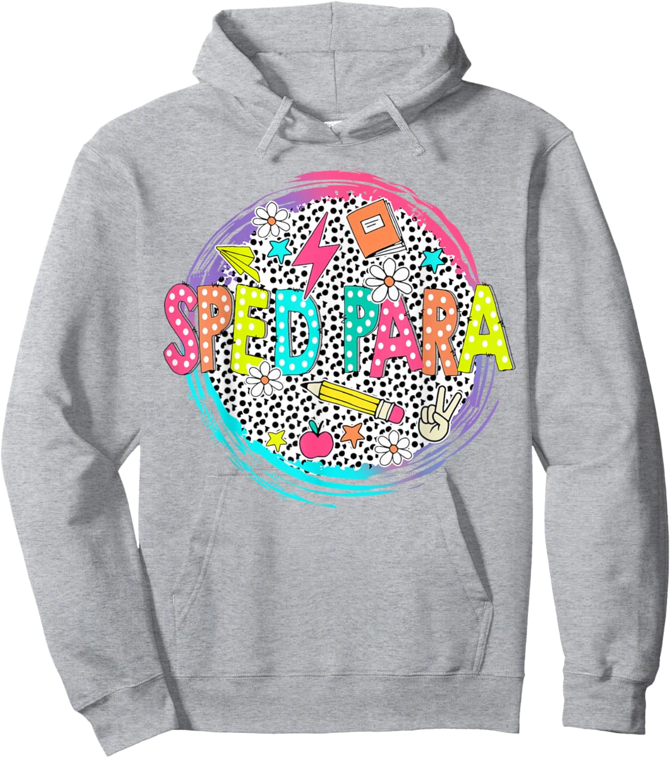 Cute Sped Para Shirt First Day of school Back to school gift Hoodie - Hoodie | Ash