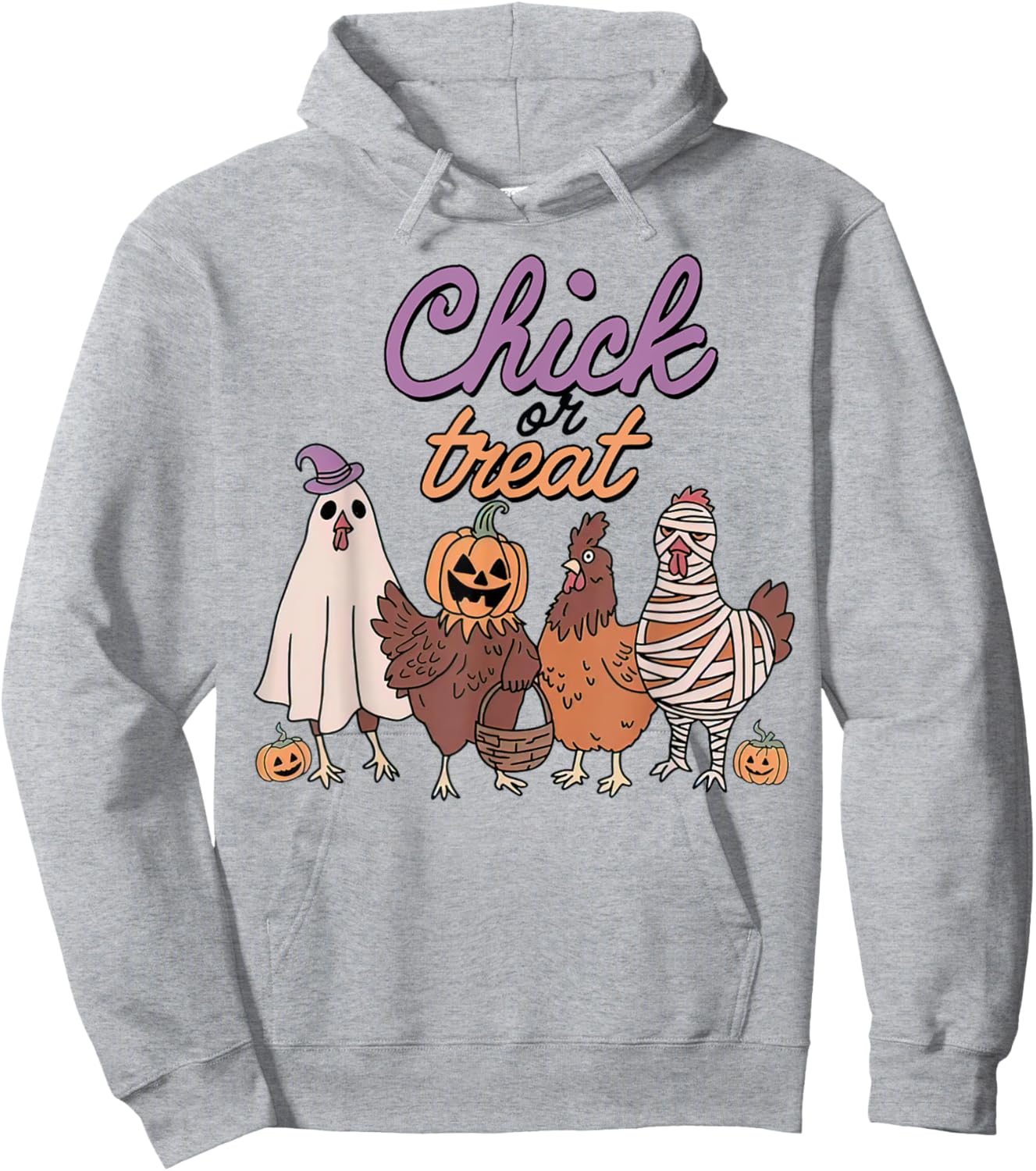 Chick Or Treat Funny Halloween For Chickens Lovers Hoodie - Hoodie | Ash
