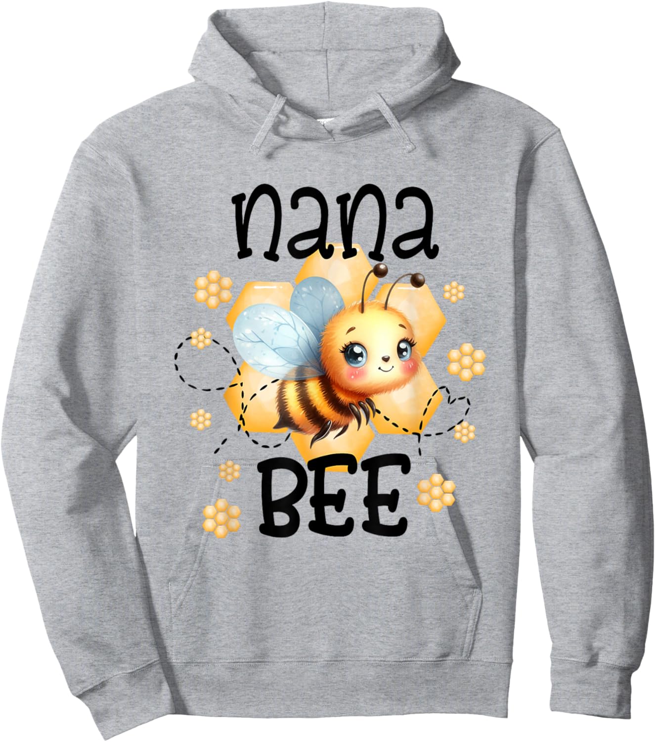 NANA of the Bee Day Girl Boy Birthday Party Theme Outfit Hoodie - Hoodie | Ash