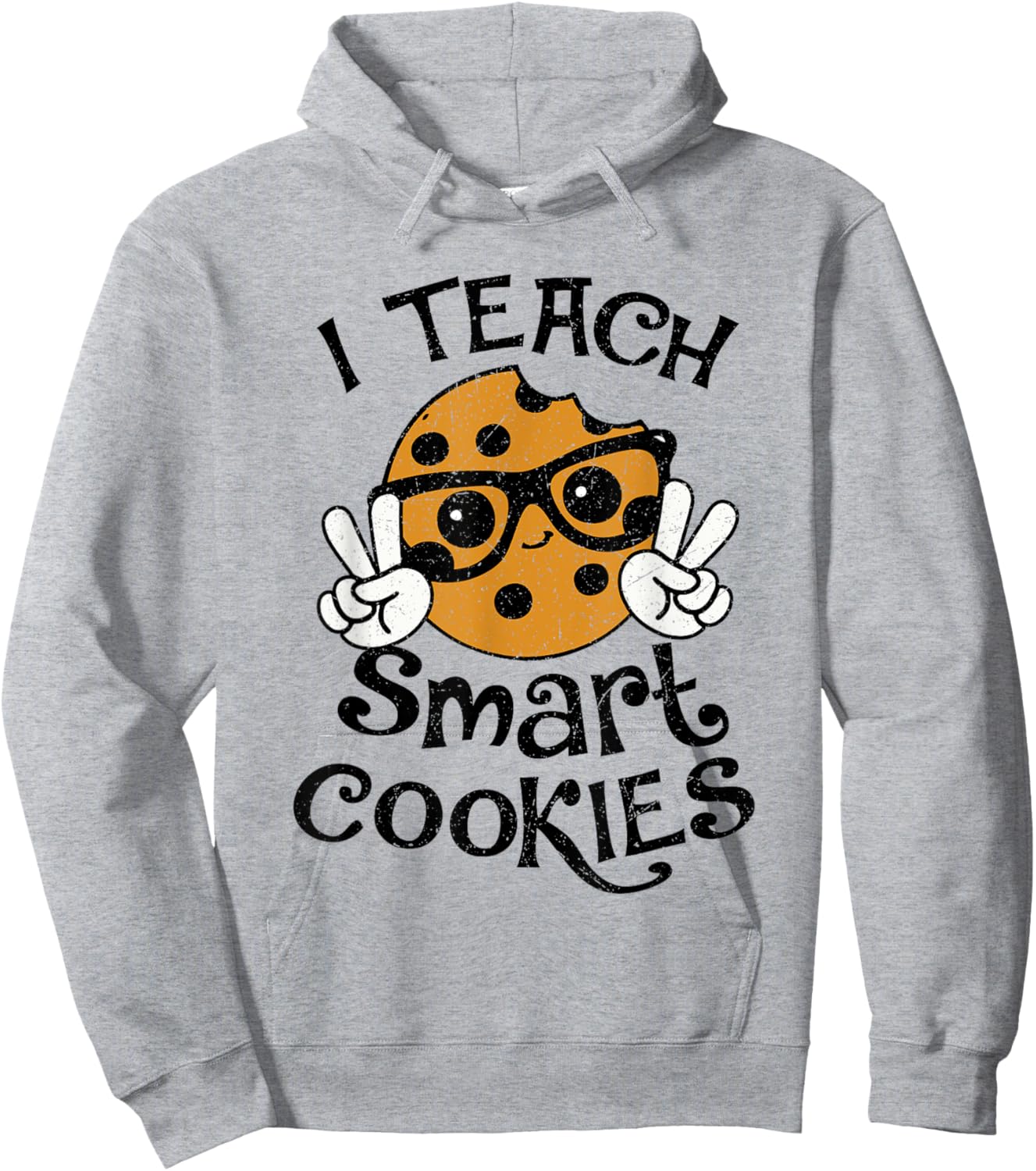 I Teach Smart Cookies Christmas Teacher Teaching Xmas Funny Hoodie - Hoodie | Ash