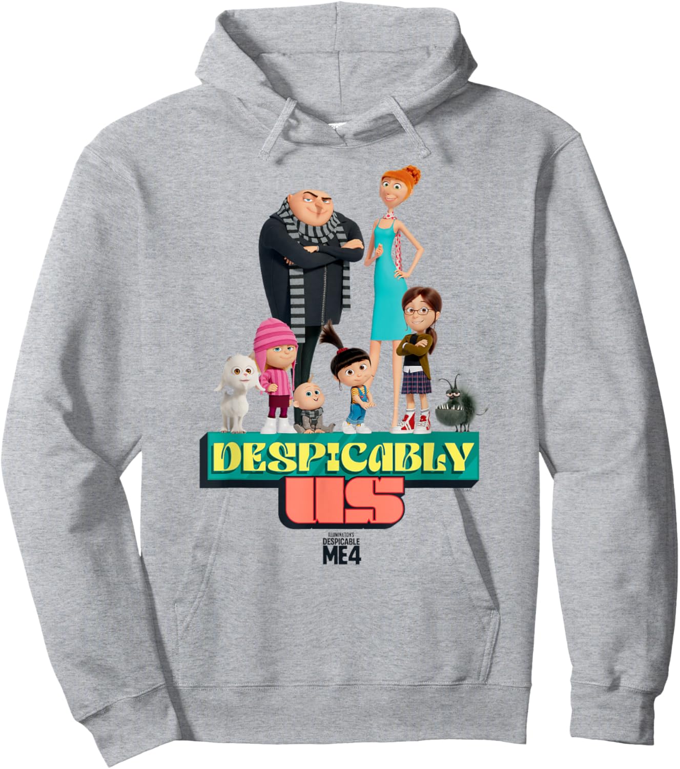 Minions Despicable Me 4 Despicably Us Gru & Family Hoodie - Hoodie | Ash