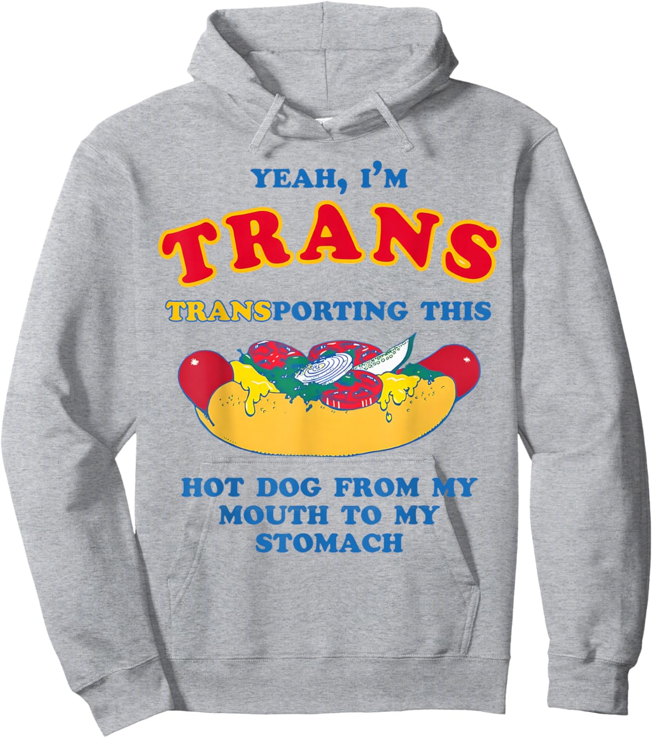 Yeah I'm Trans Transporting This Hot Dog LGBTQ Gay Lesbian Hoodie - Hoodie | Ash