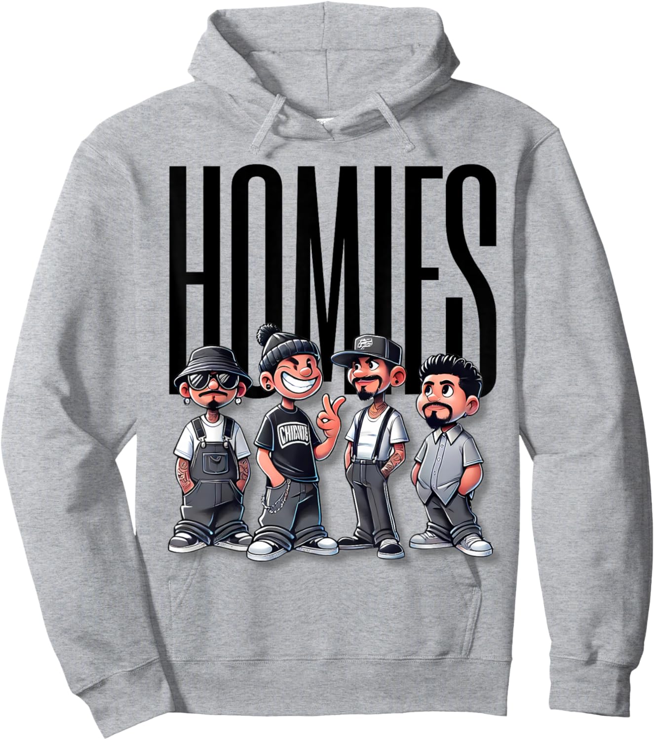 Cool Urban Cholo Vato Chicano Latino Mexican Pride Homies Hoodie - Hoodie | Ash