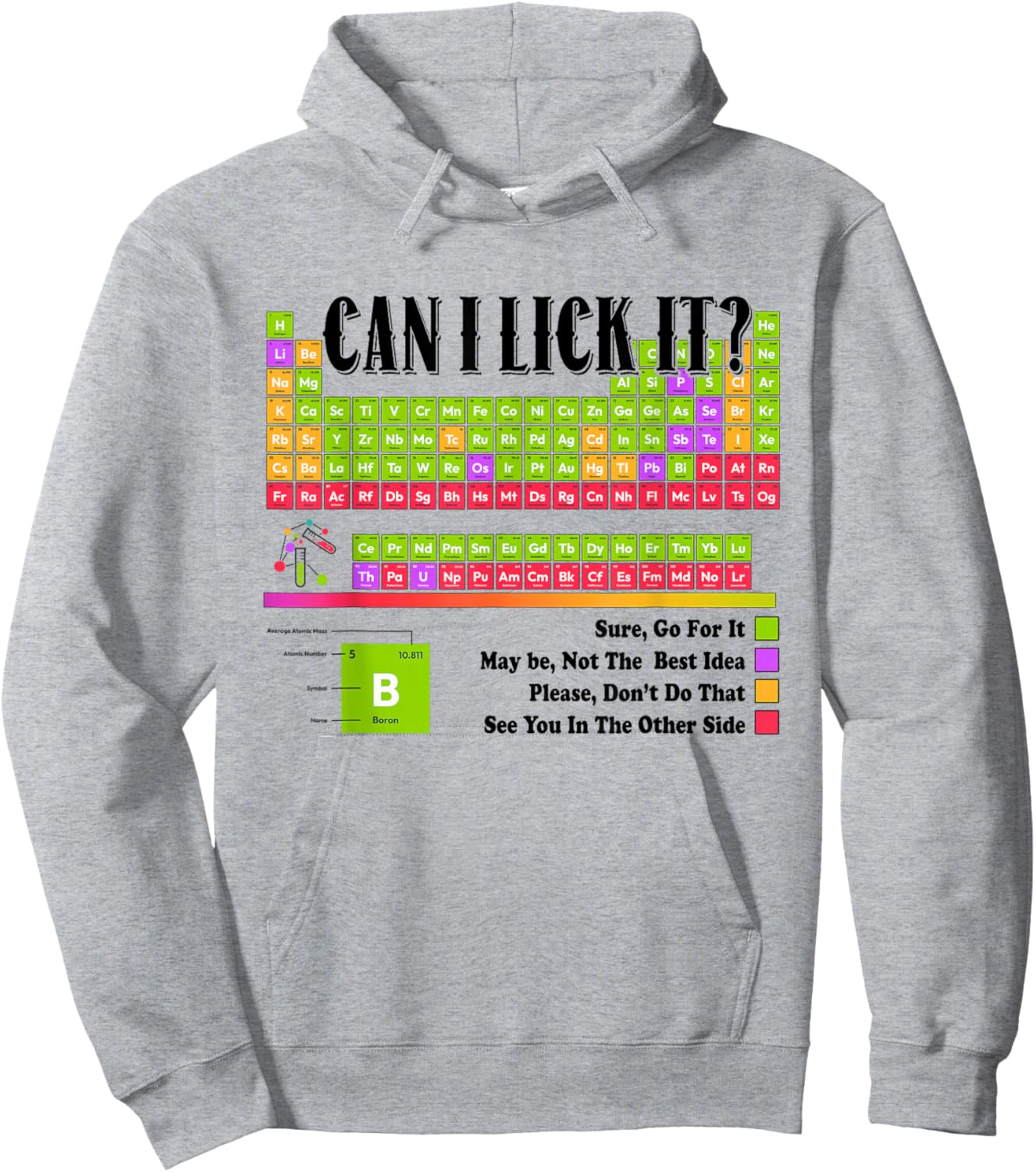 Can I Lick It Element Periodic Table Funny Chemistry Teacher Hoodie - Hoodie | Ash