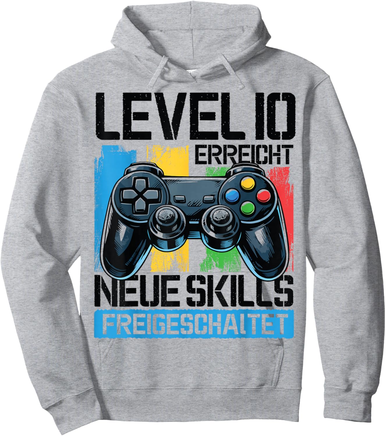 10. Geburtstag Jungen Video Gamer Level 10 Erreicht Kids Hoodie - Hoodie | Ash